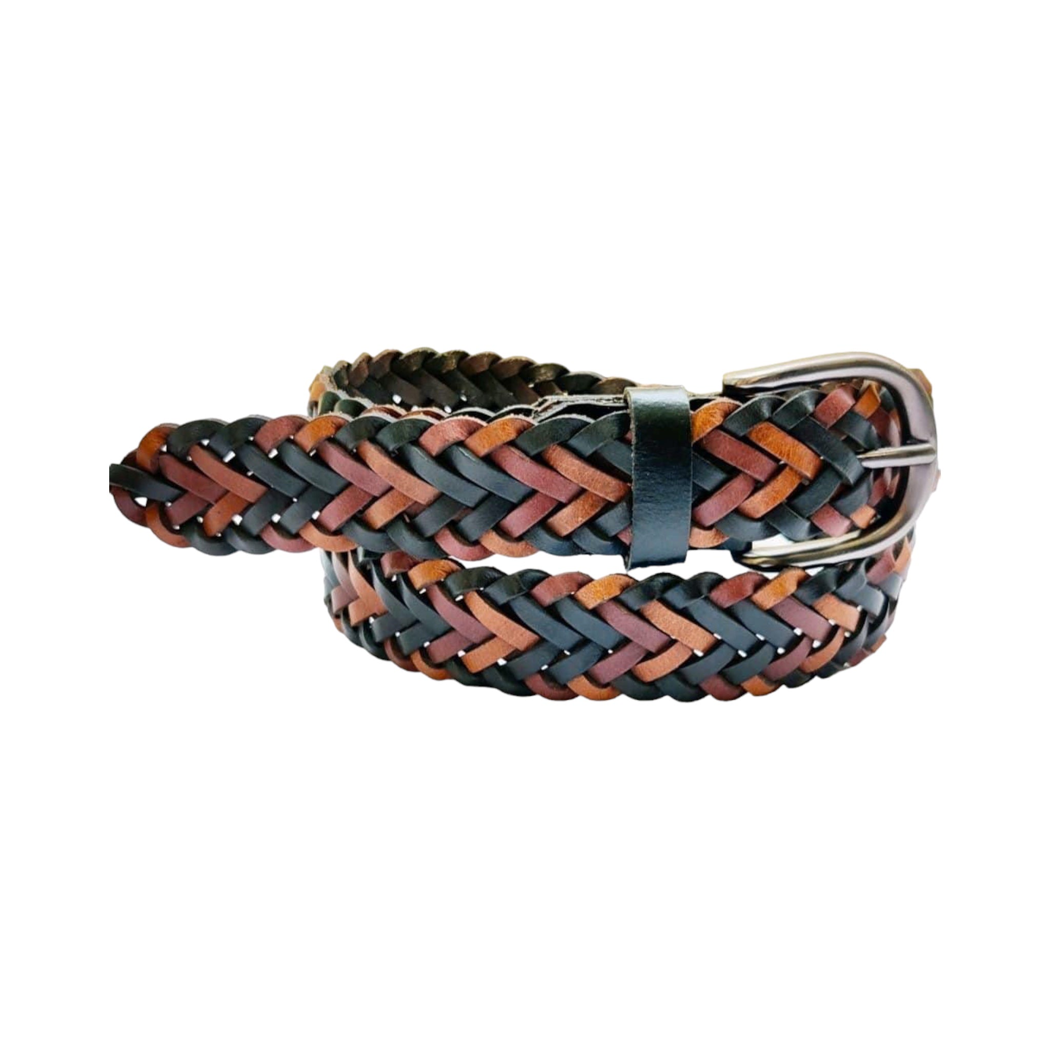 Mens Braided Leather Belt
