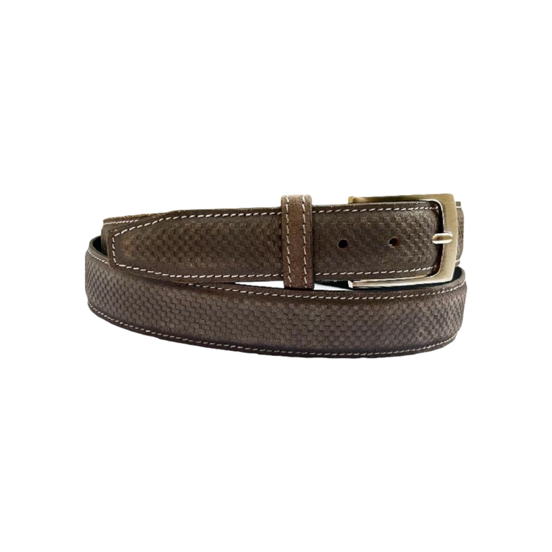 Mens suede profile finish belt.