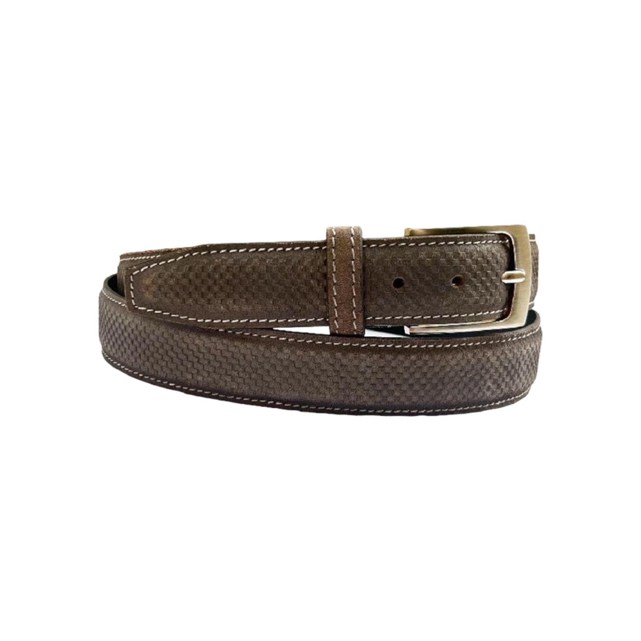 Mens suede profile finish belt.