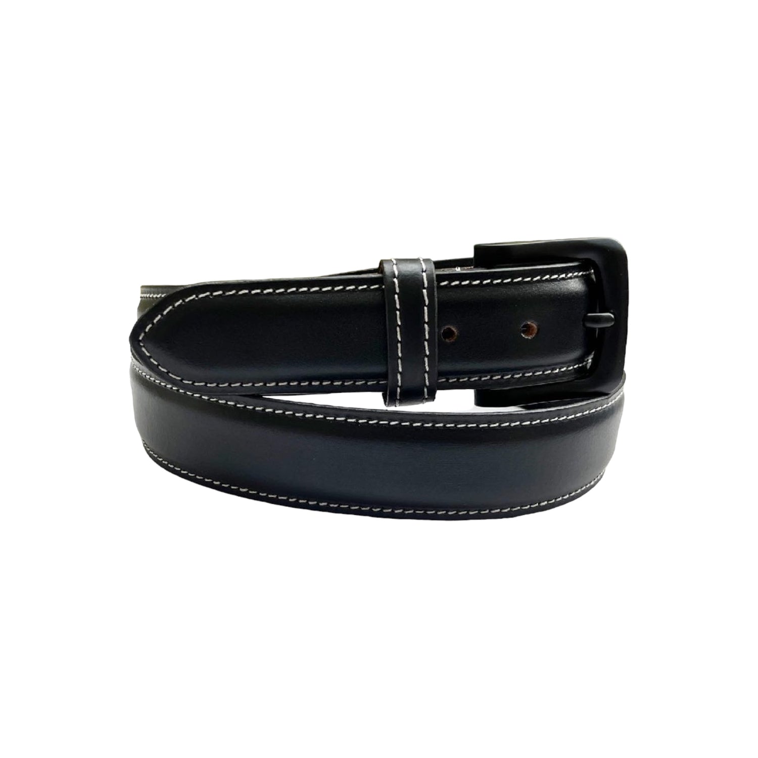 Mens Leather Contrast Stitch Belt