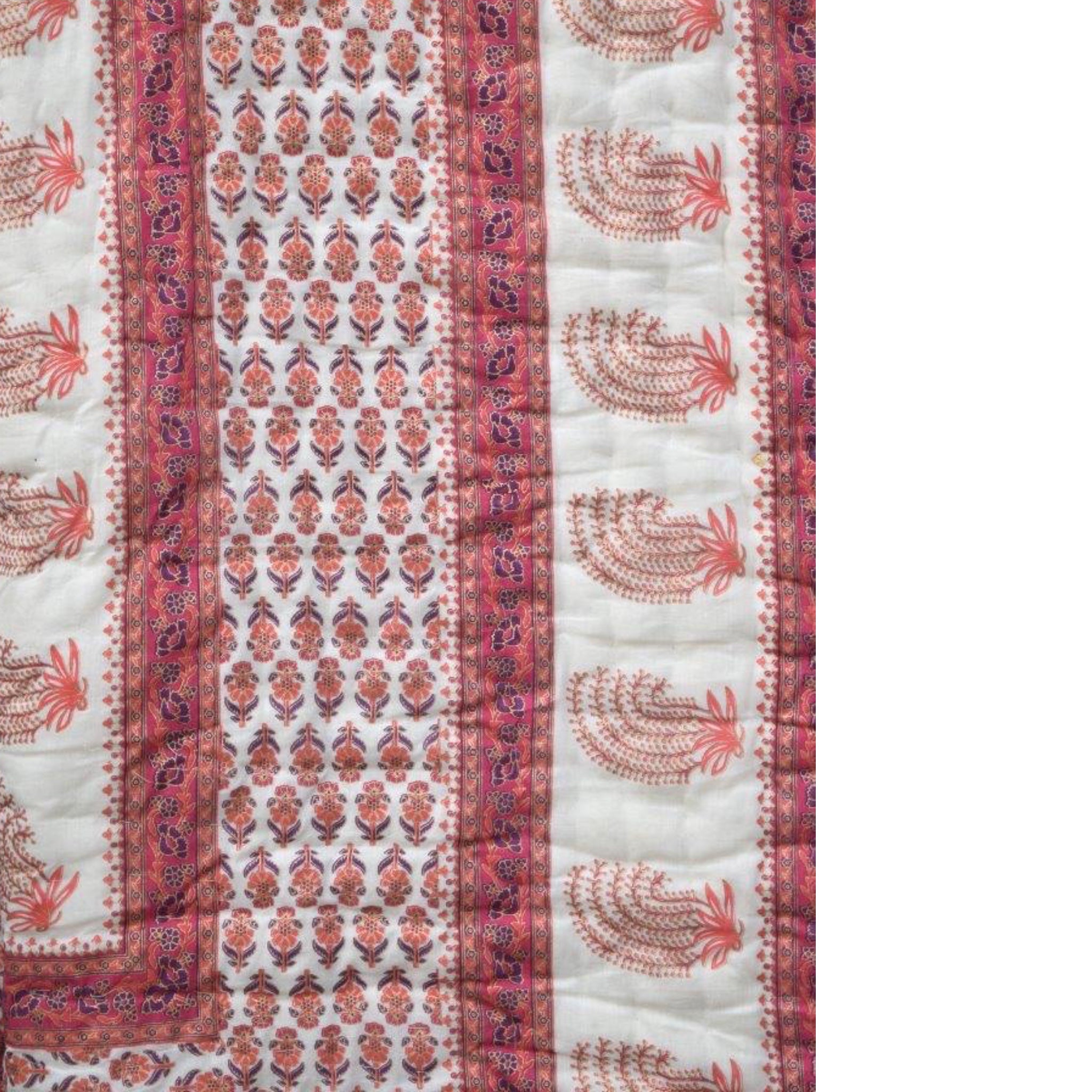 Cotton Lightweight Maroon Printed Quilt