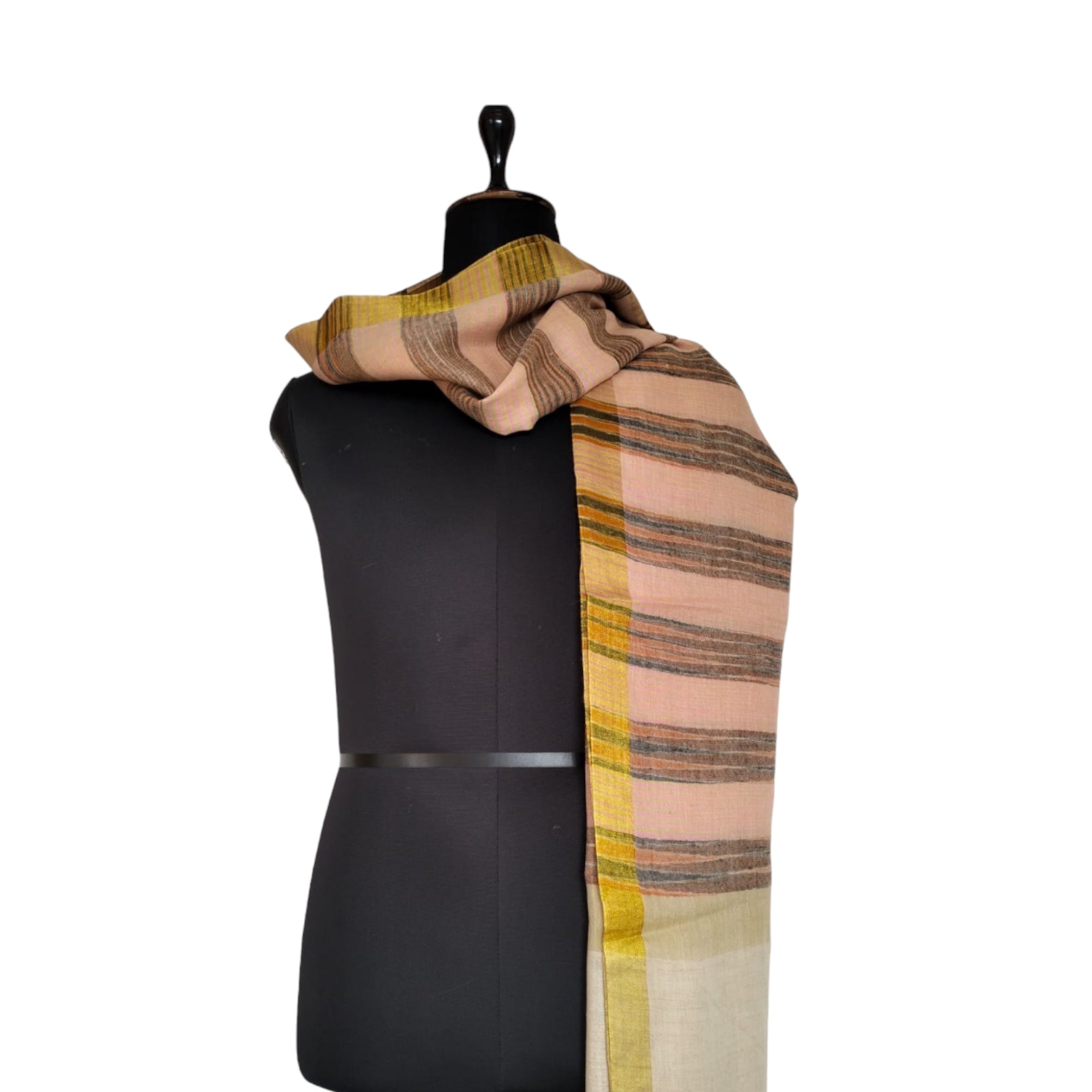 Peach Handwoven Pashmina Shawl