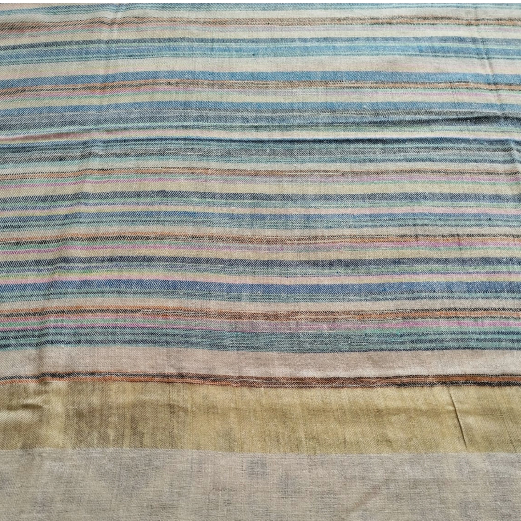 Handwoven Blue Striped Pashmina Shawl