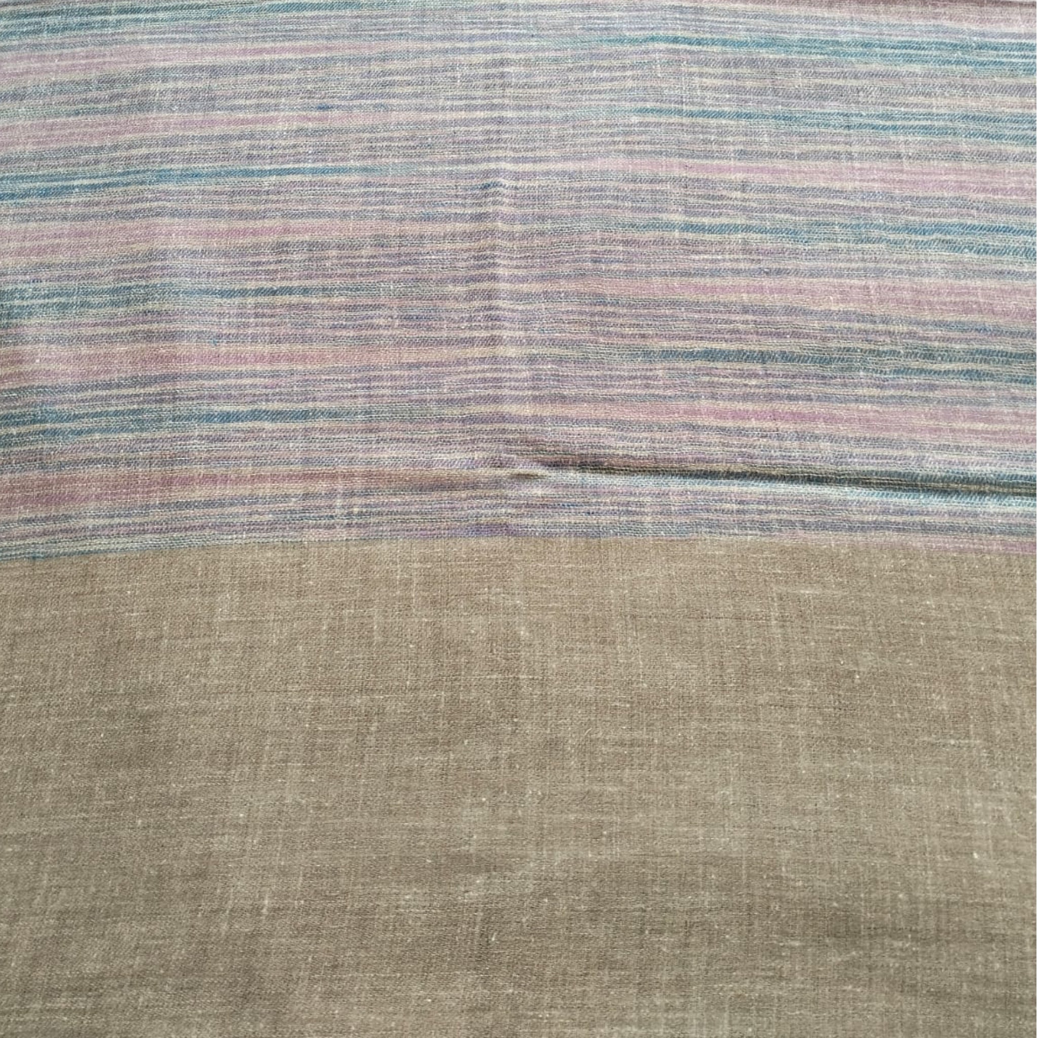 Handwoven Tie Dye Pink Grey Striped Pashmina
