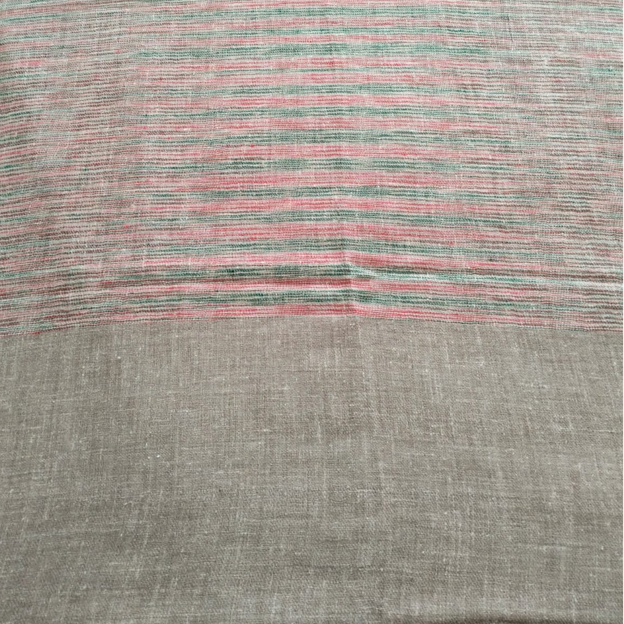 Handwoven Tie Dye Red Striped Pashmina Shawl