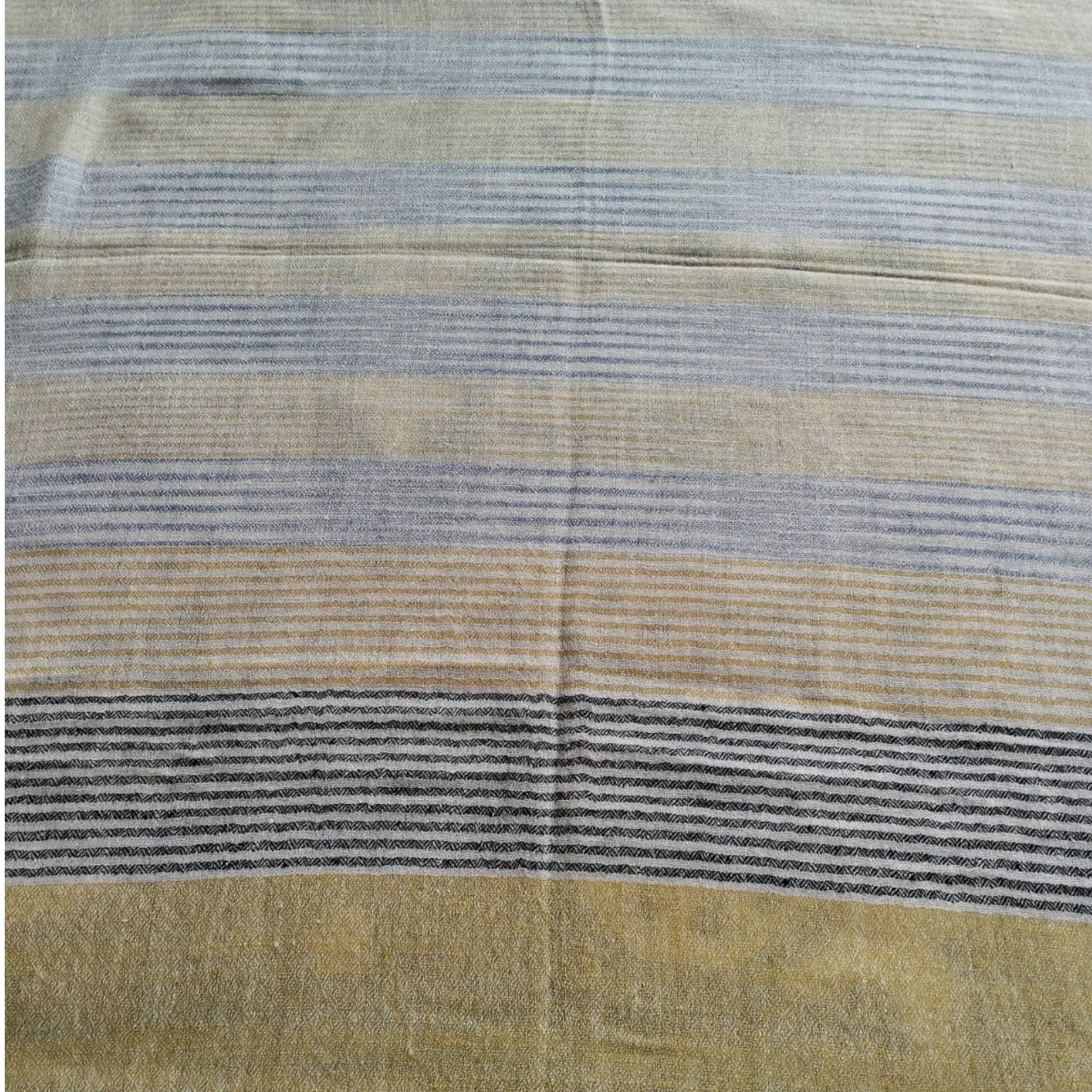 Handwoven Blue Yellow Khatiras Pashmina