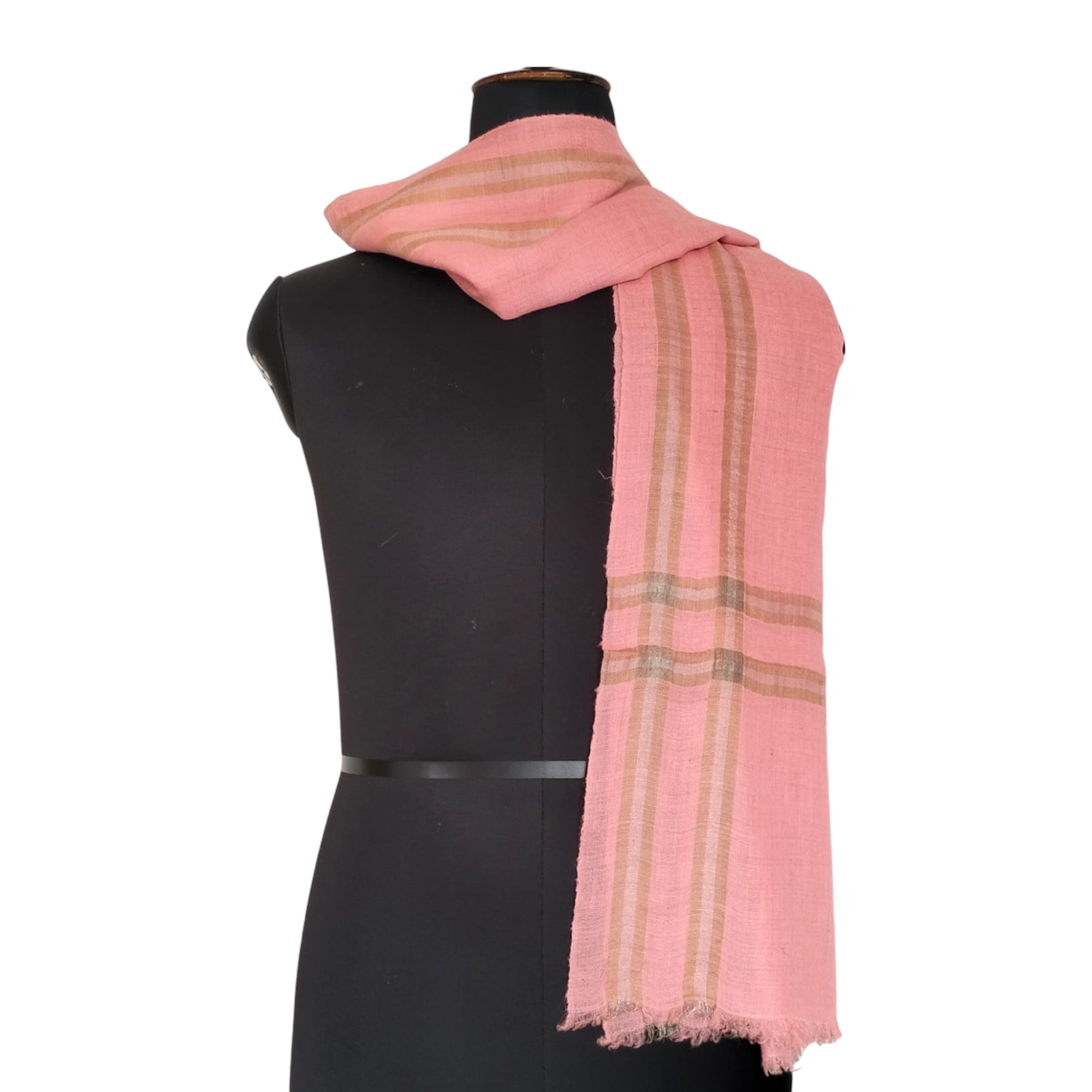 Kashmir Handwoven Peach Pashmina