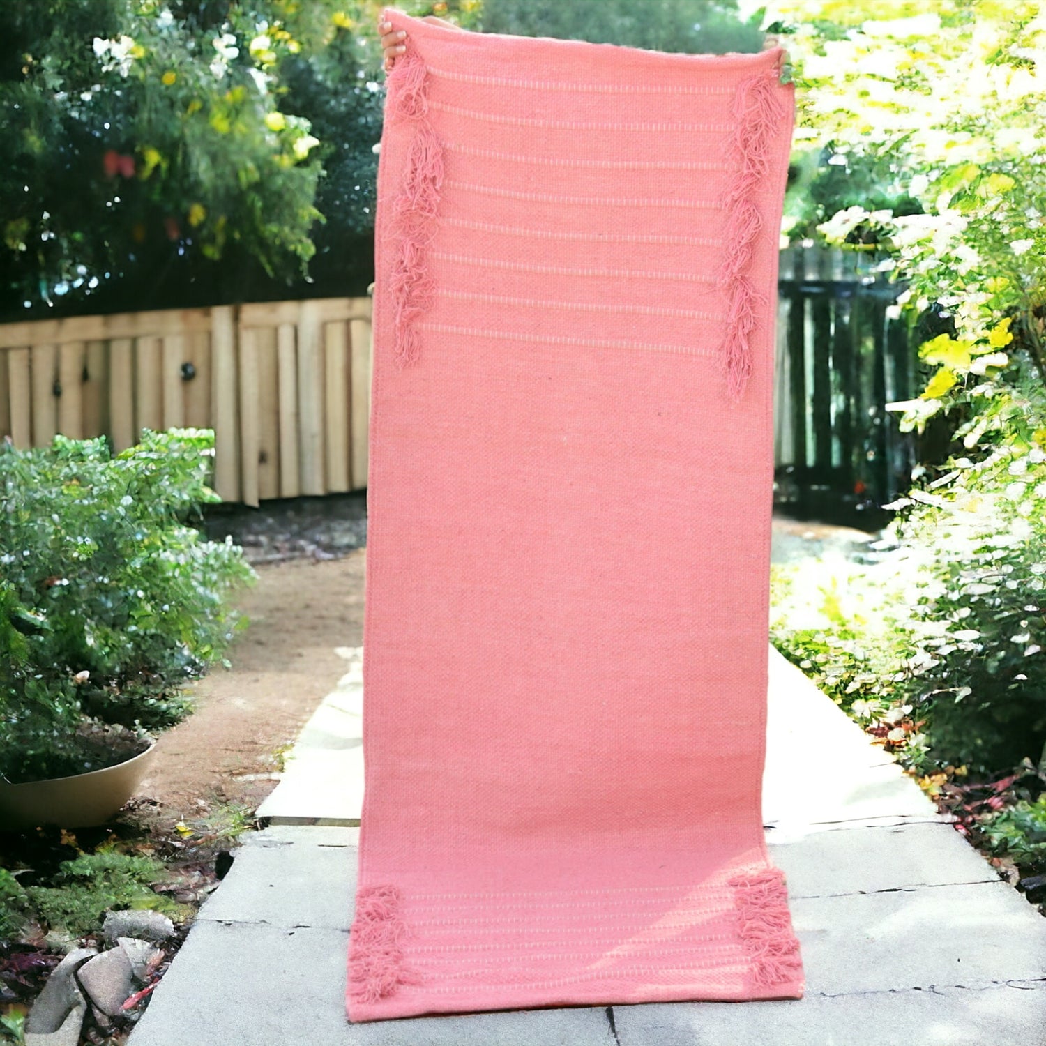 Cotton Handloom Solid Colour Eco-Friendly Yoga Mat