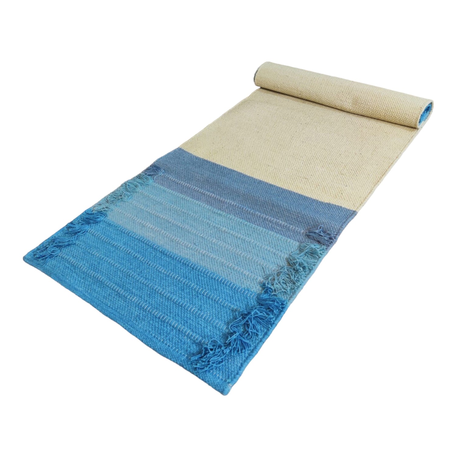 Cotton handloom Eco-Friendly Striped Pattern Yoga Mat