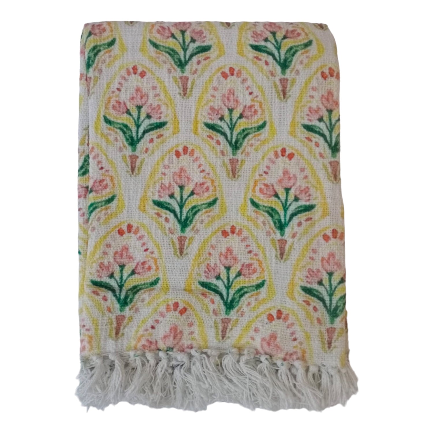 Natural Cotton Autumn Digital Print Sofa Throw