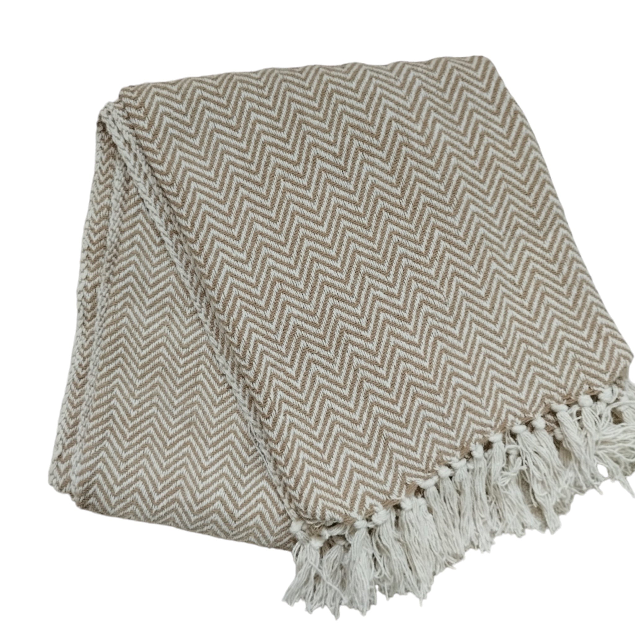 Natural Light Woven Sofa Throw
