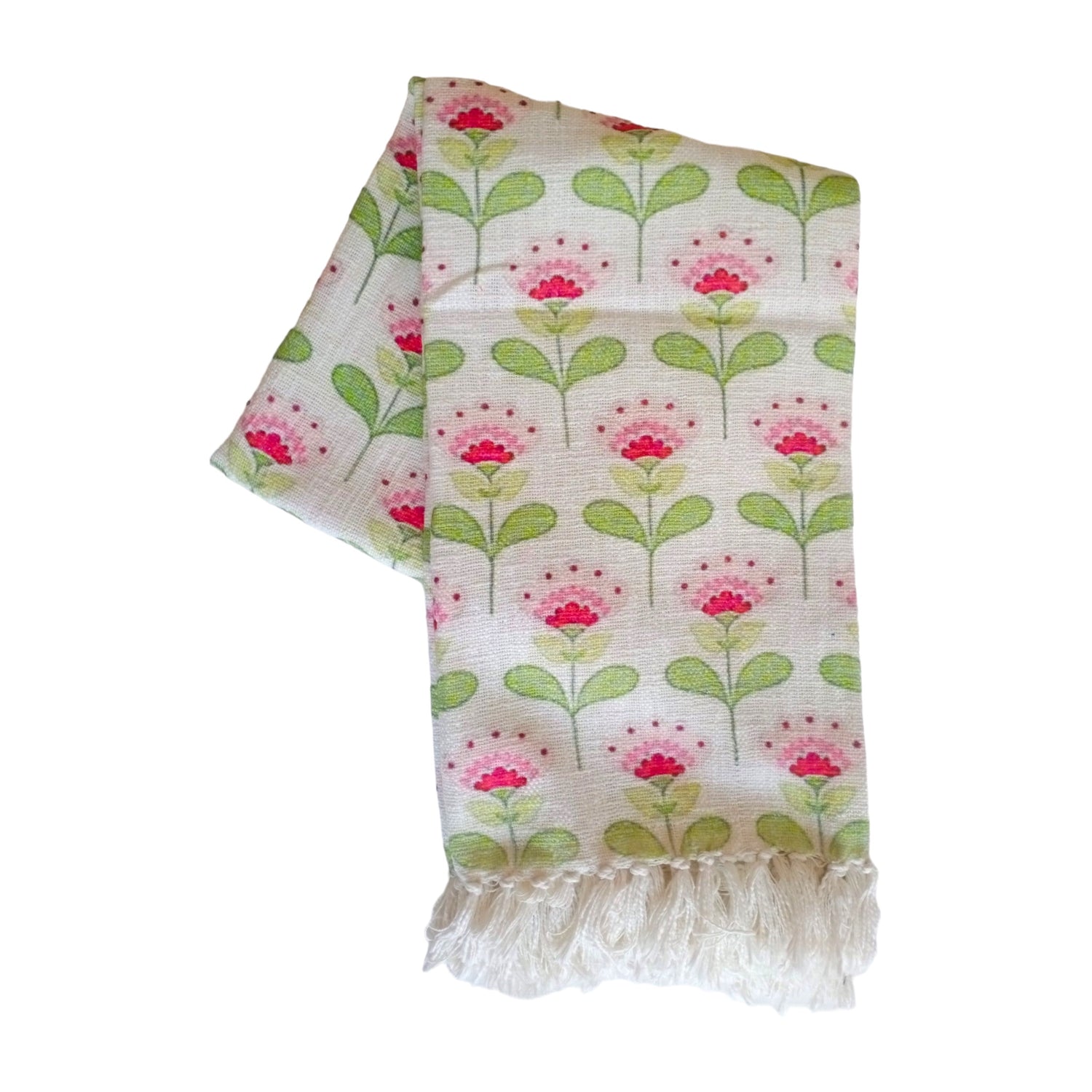 Natural Cotton Blossom Digital Print Sofa Throw