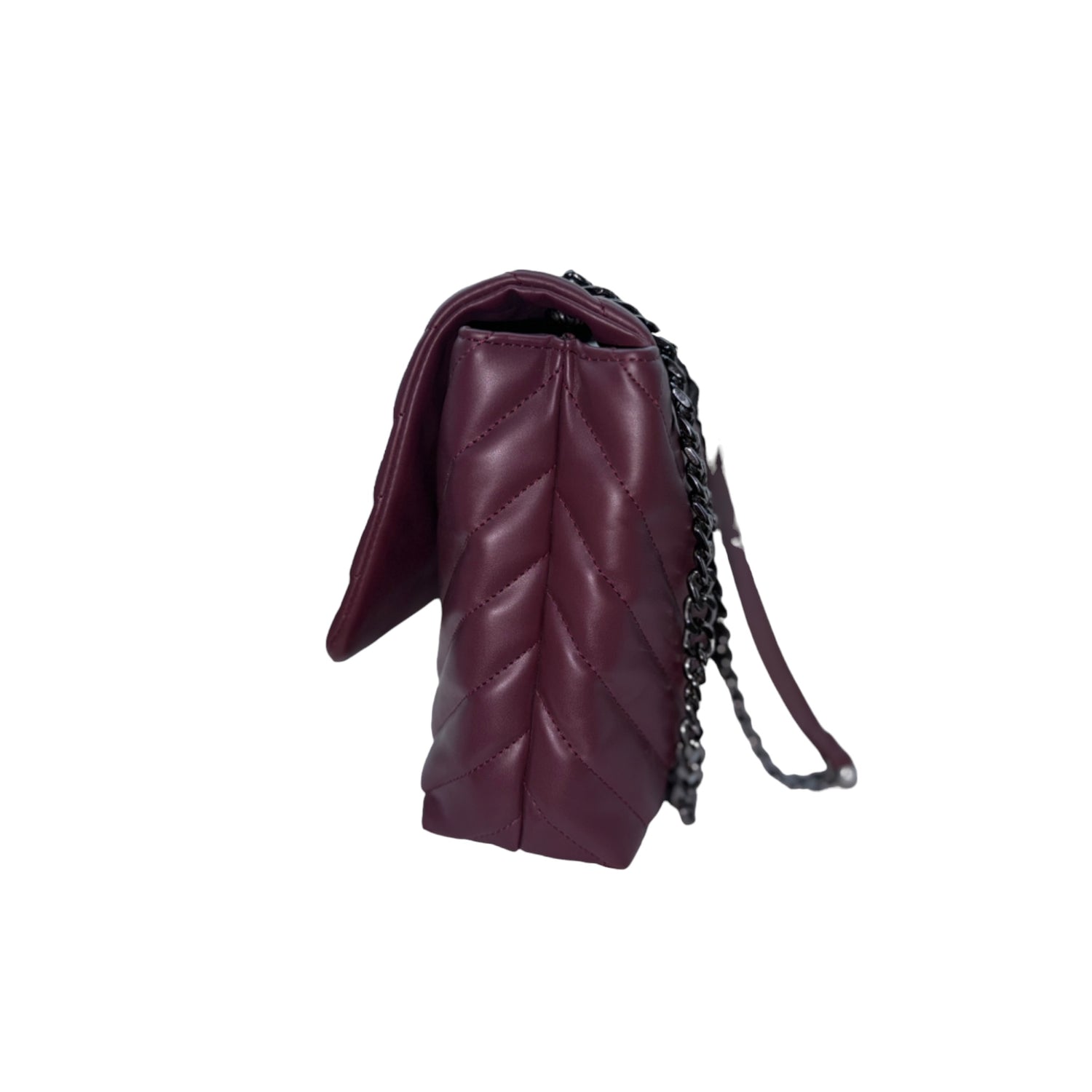 Ladies Leather Pleated Bag.