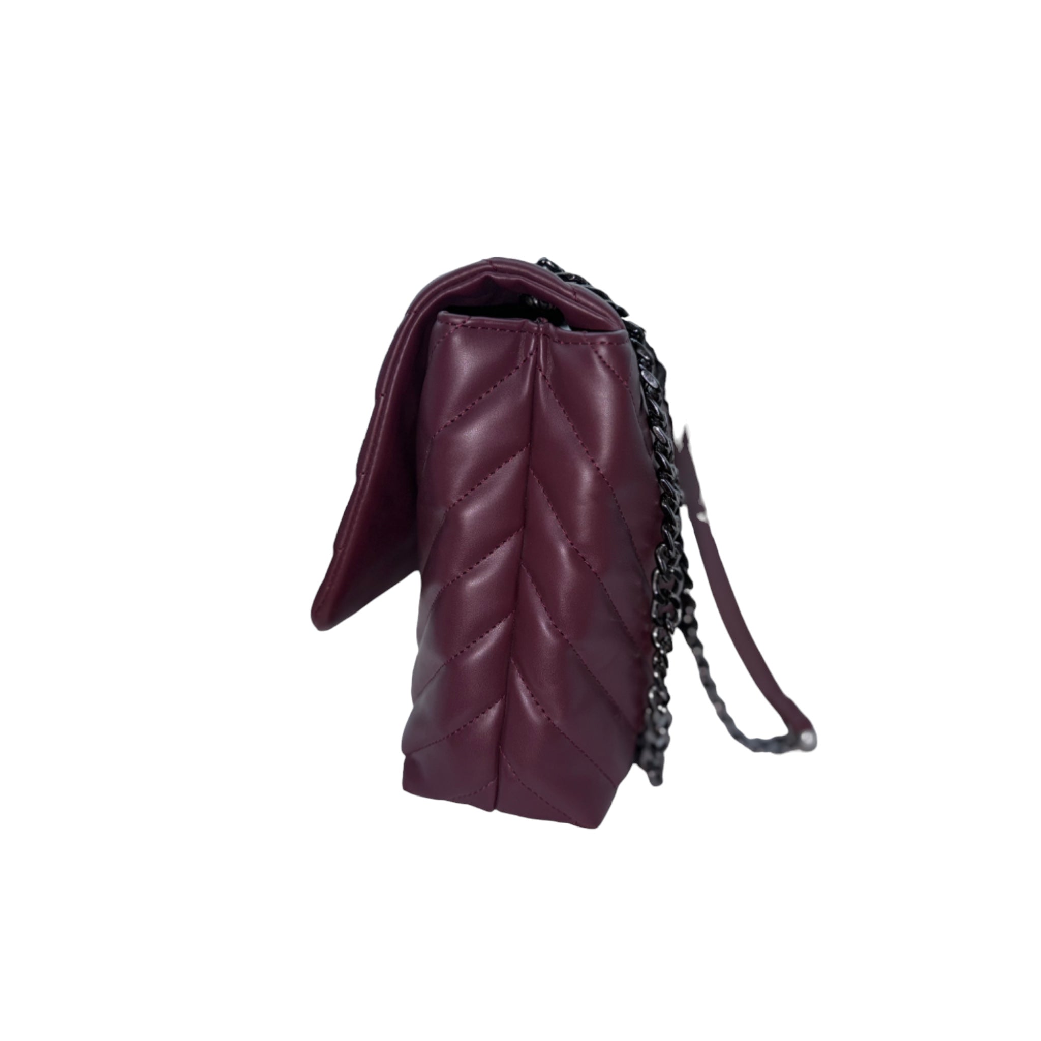 Ladies Leather Pleated Bag.