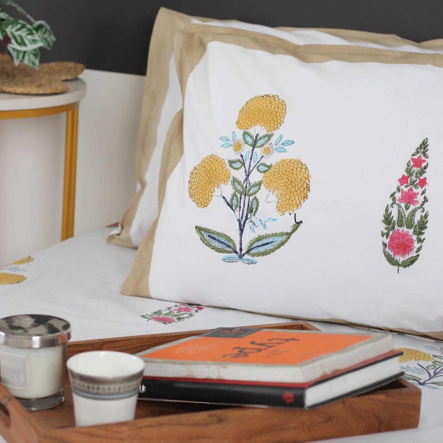 Premium Percale Yellow Cotton Bedsheet