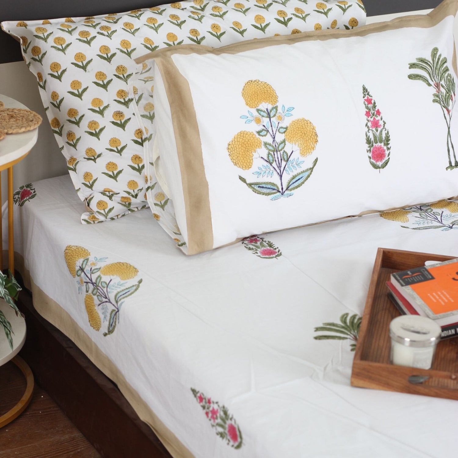 Premium Percale Yellow Cotton Bedsheet