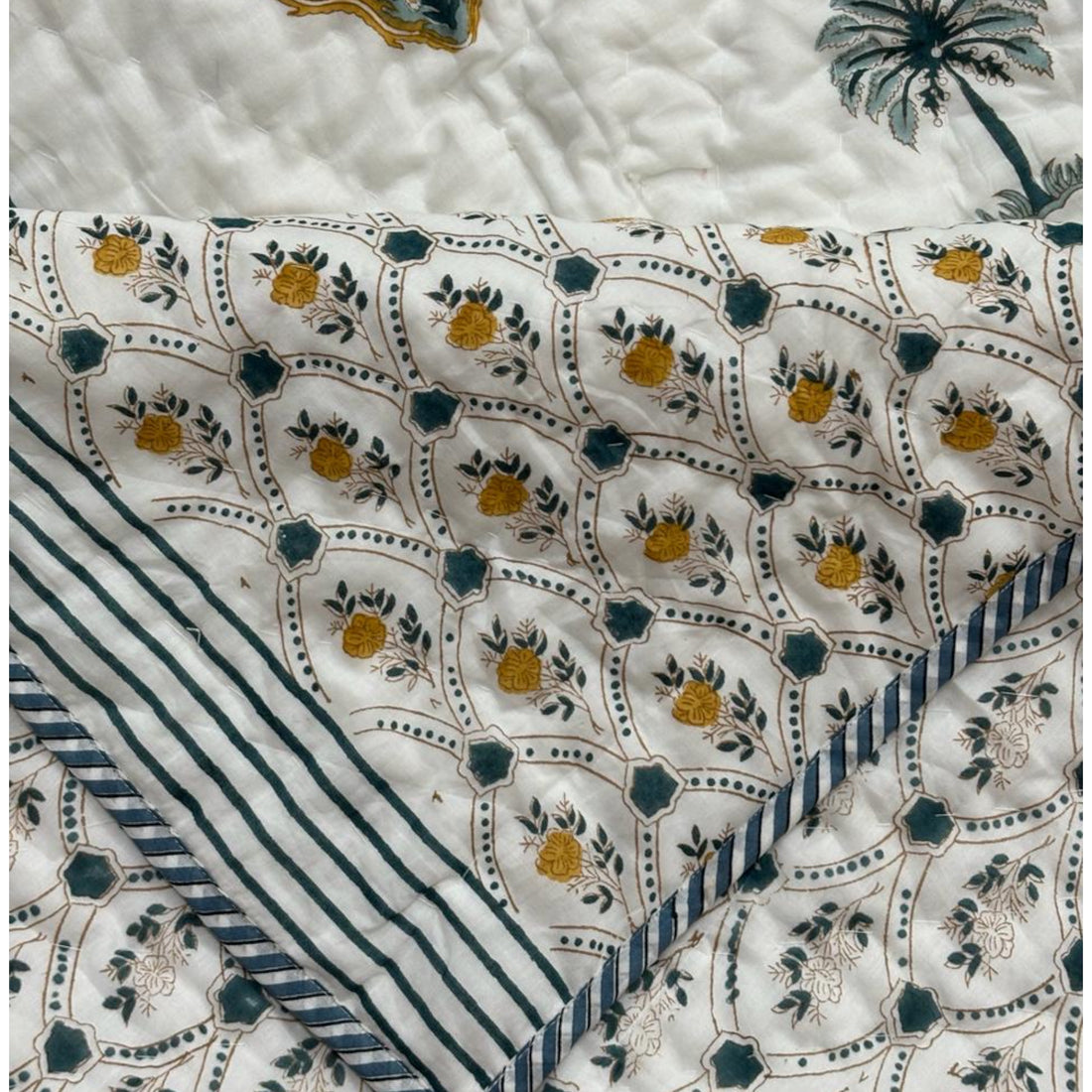 Handblock Cotton Printed Quilt