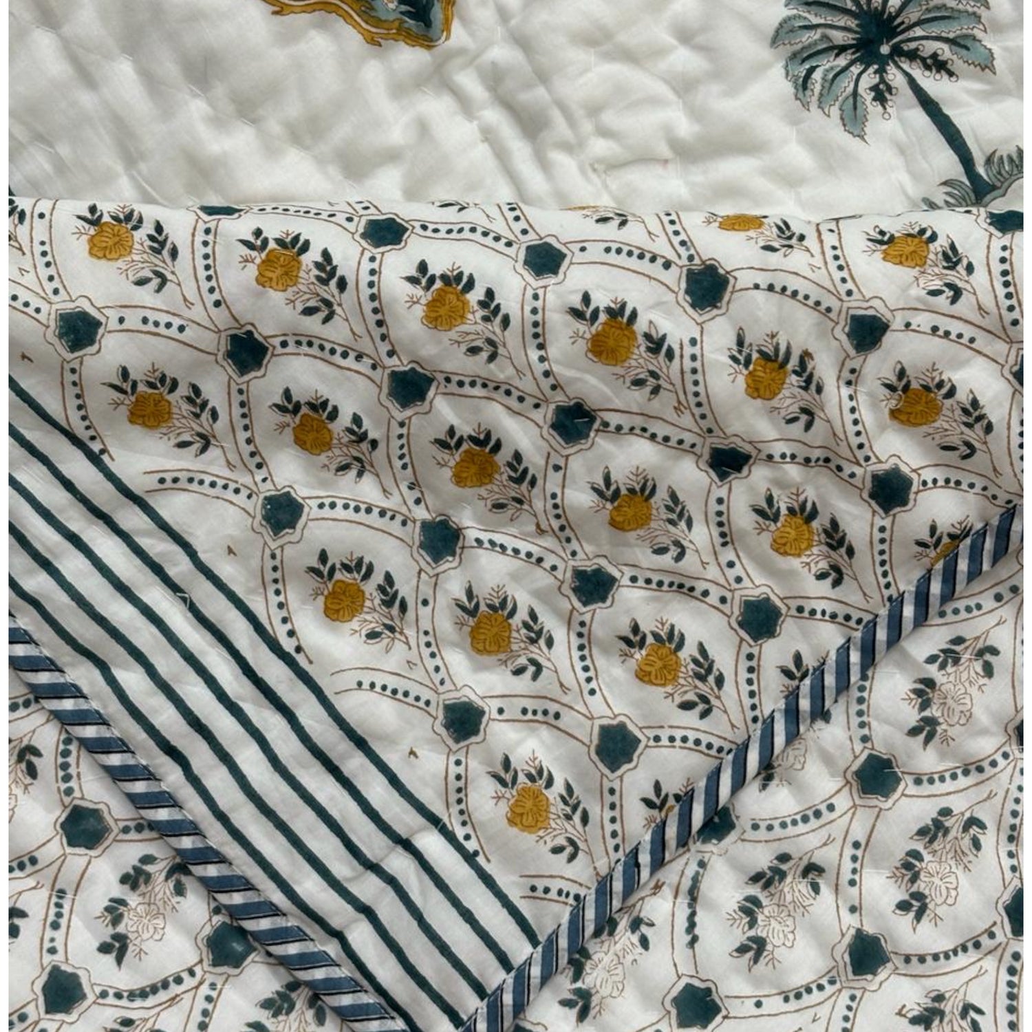 Handblock Cotton Printed Quilt