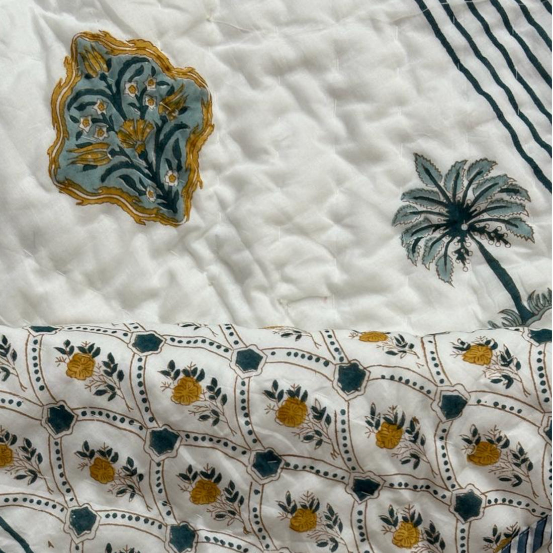 Handblock Cotton Printed Quilt