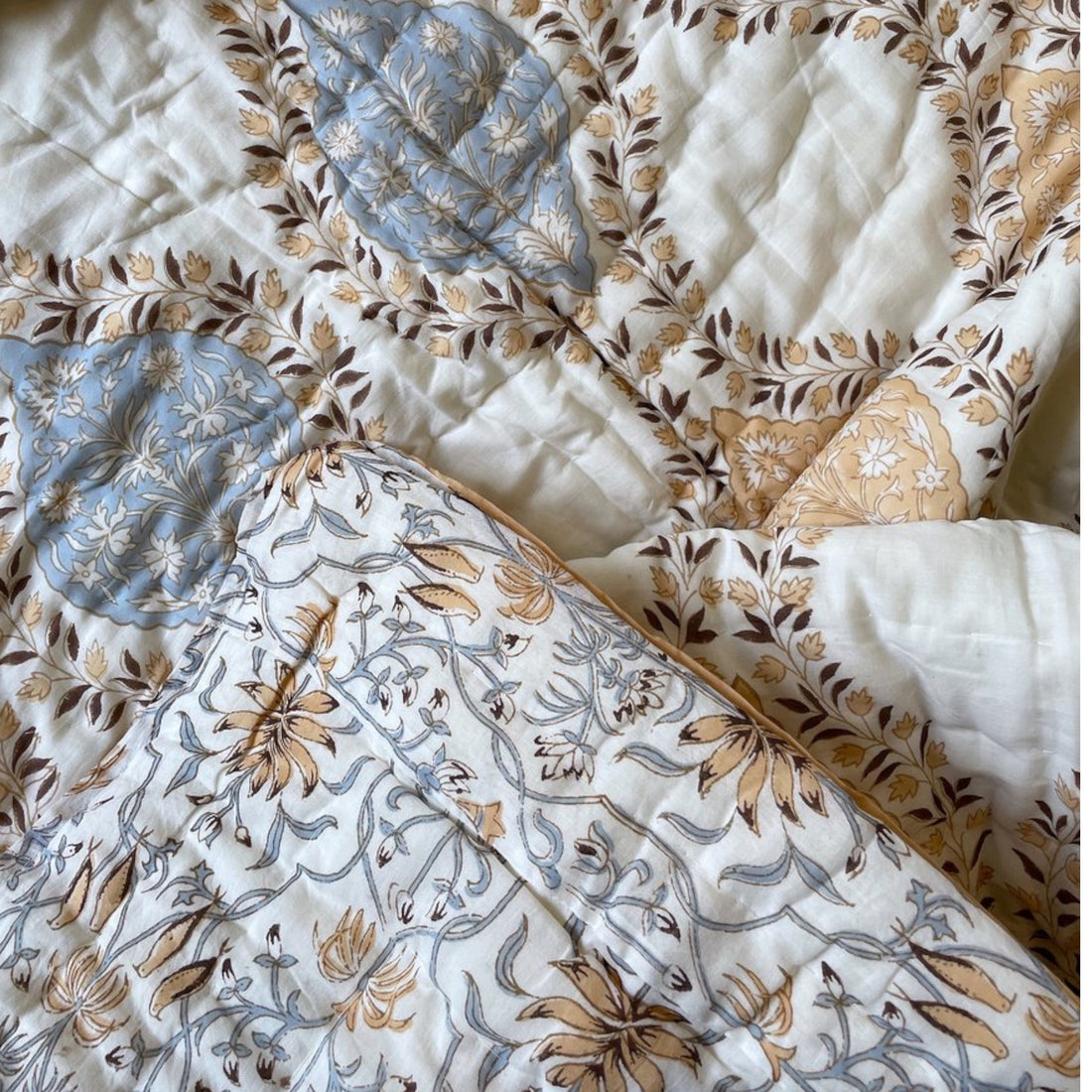Handblock Cotton Printed Quilt