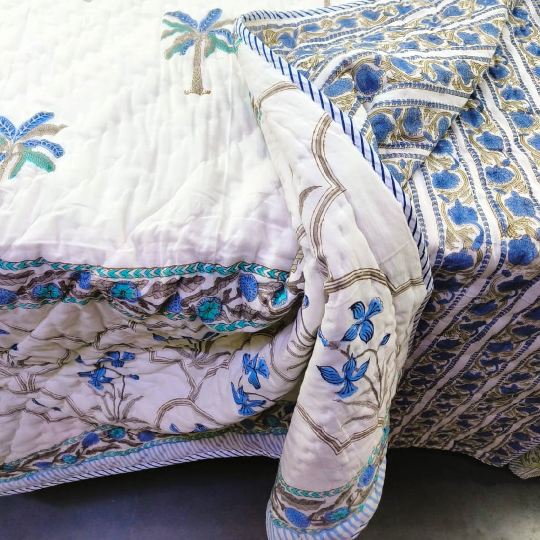 Handblock Cotton Printed Quilt