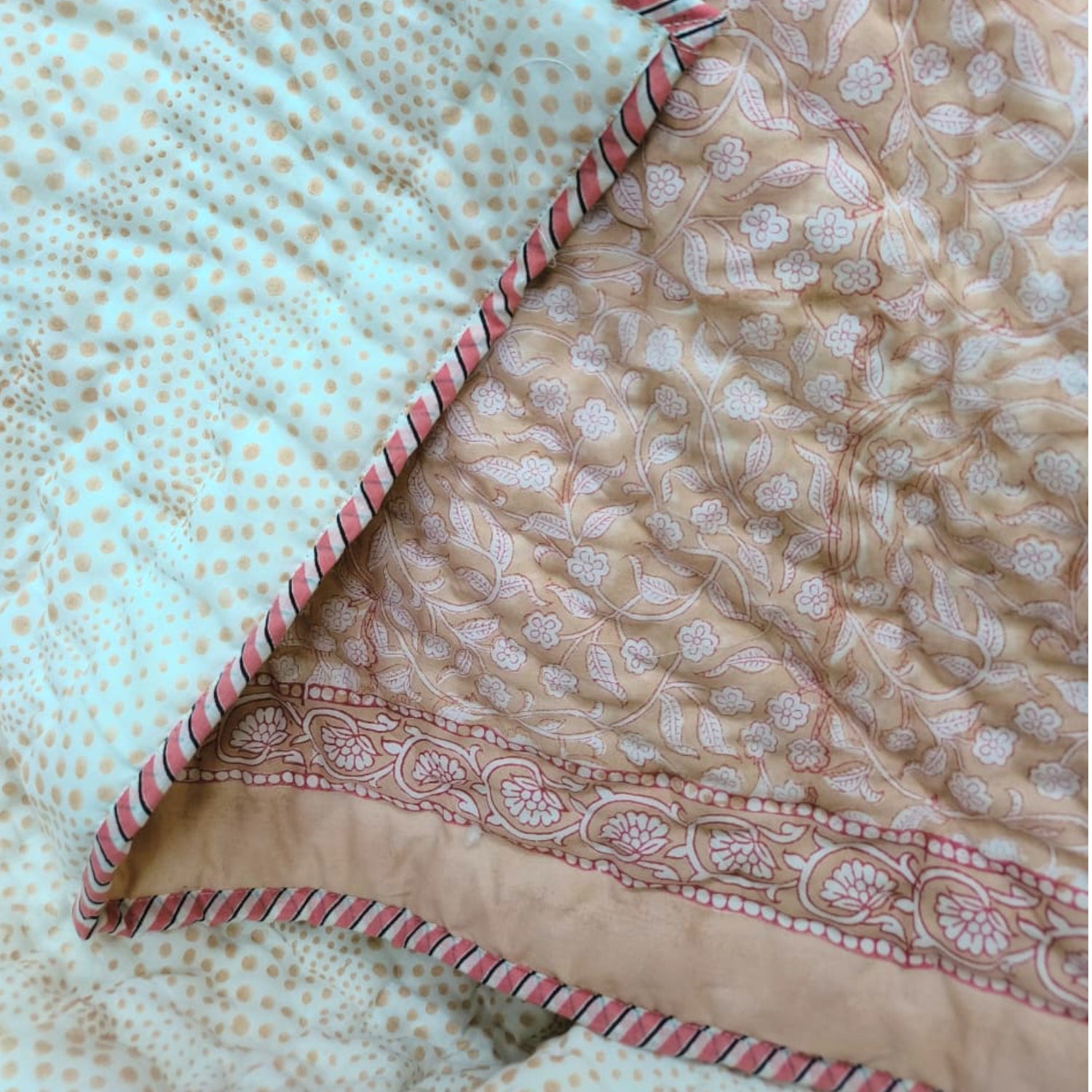 Handblock Cotton Printed Quilt