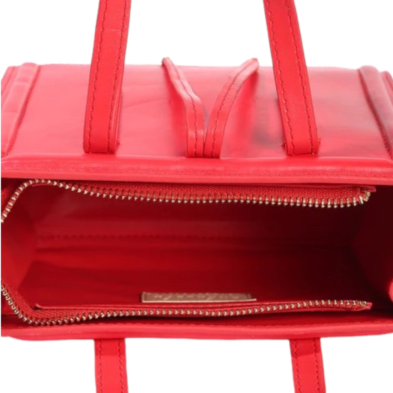 Ladies Leather Bag with  metal chain strap