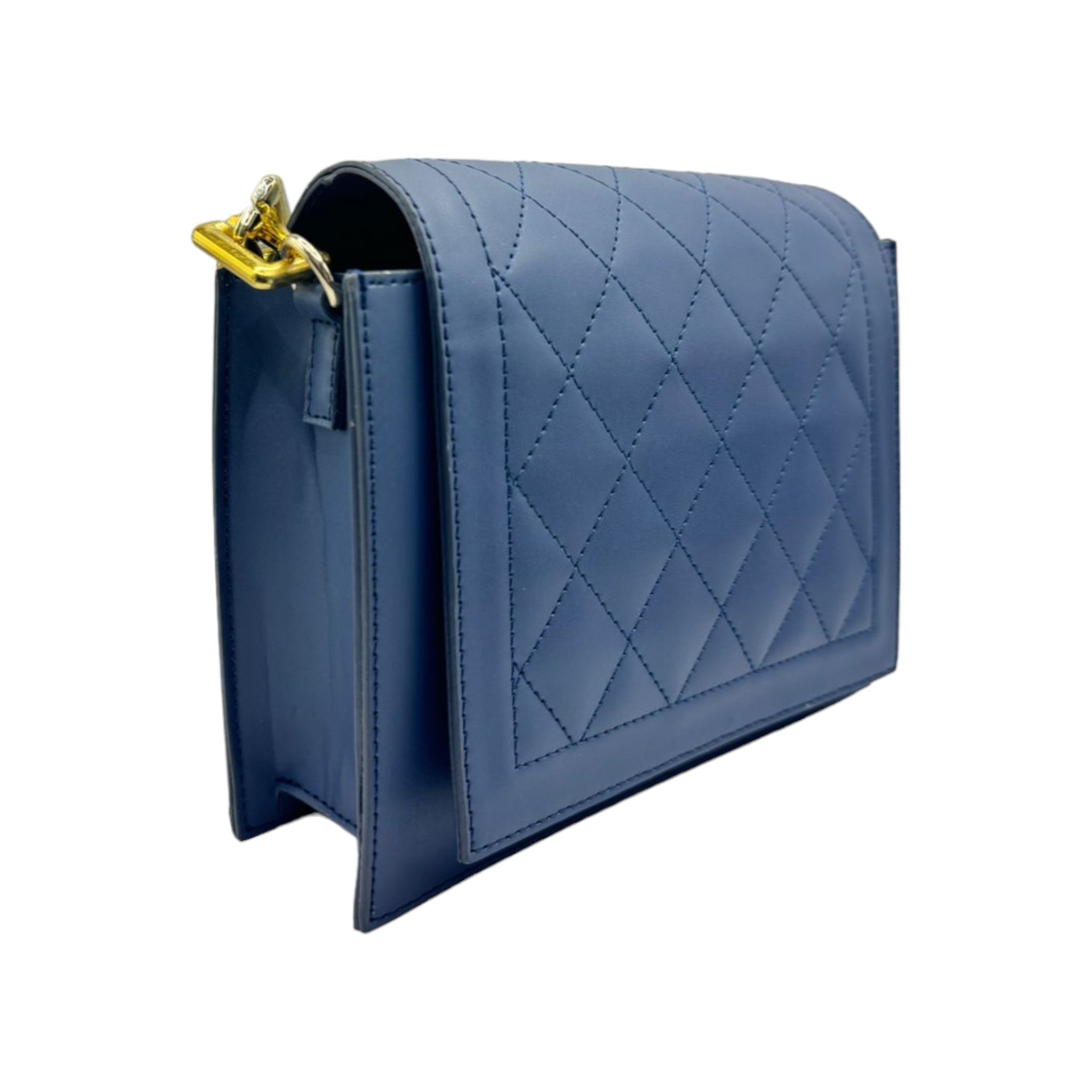 Ladies Leather Quilt Stitch Bags with Metal Chain