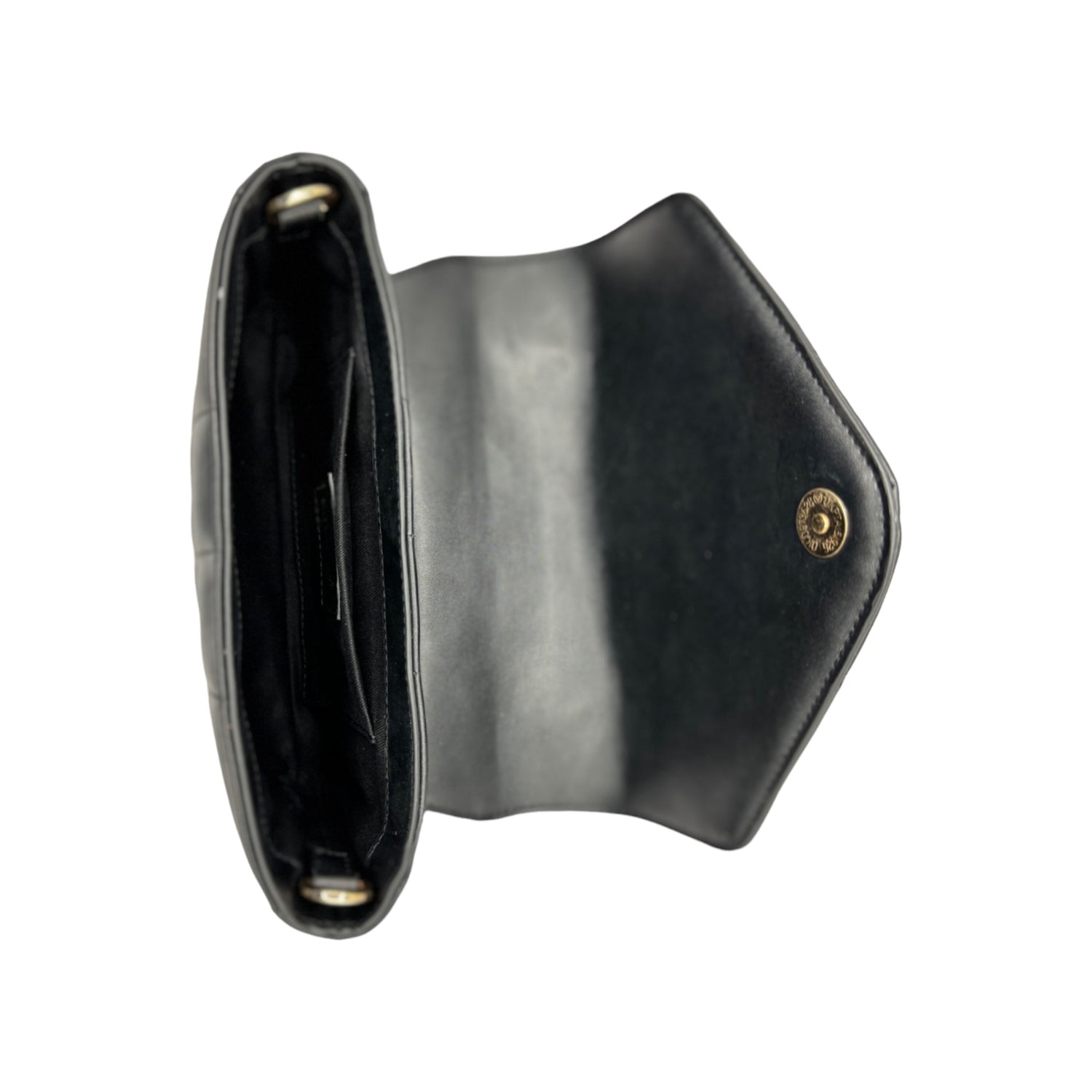 Ladies Leather Quilted Bag with beaded handle