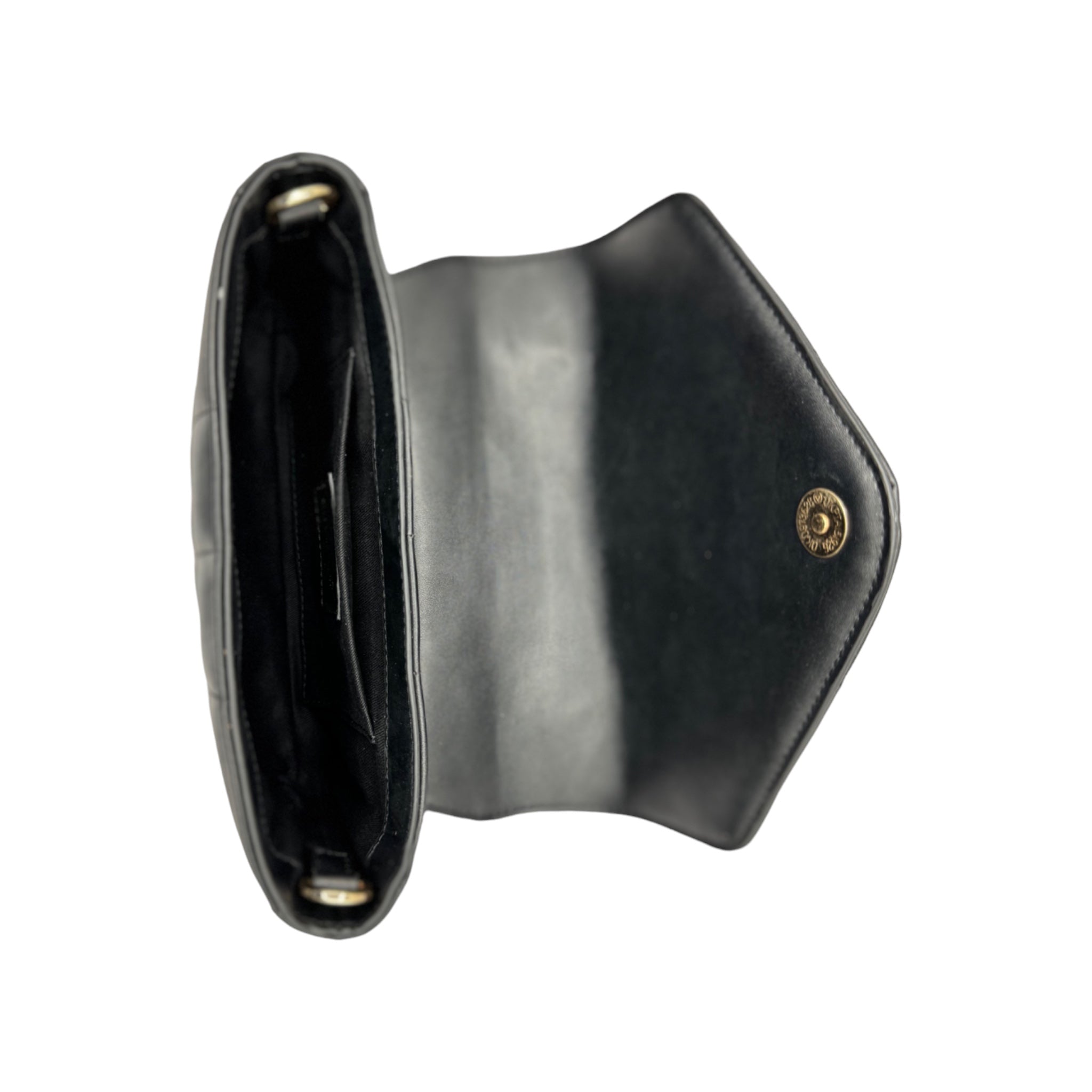 Ladies Leather Quilted Bag with beaded handle