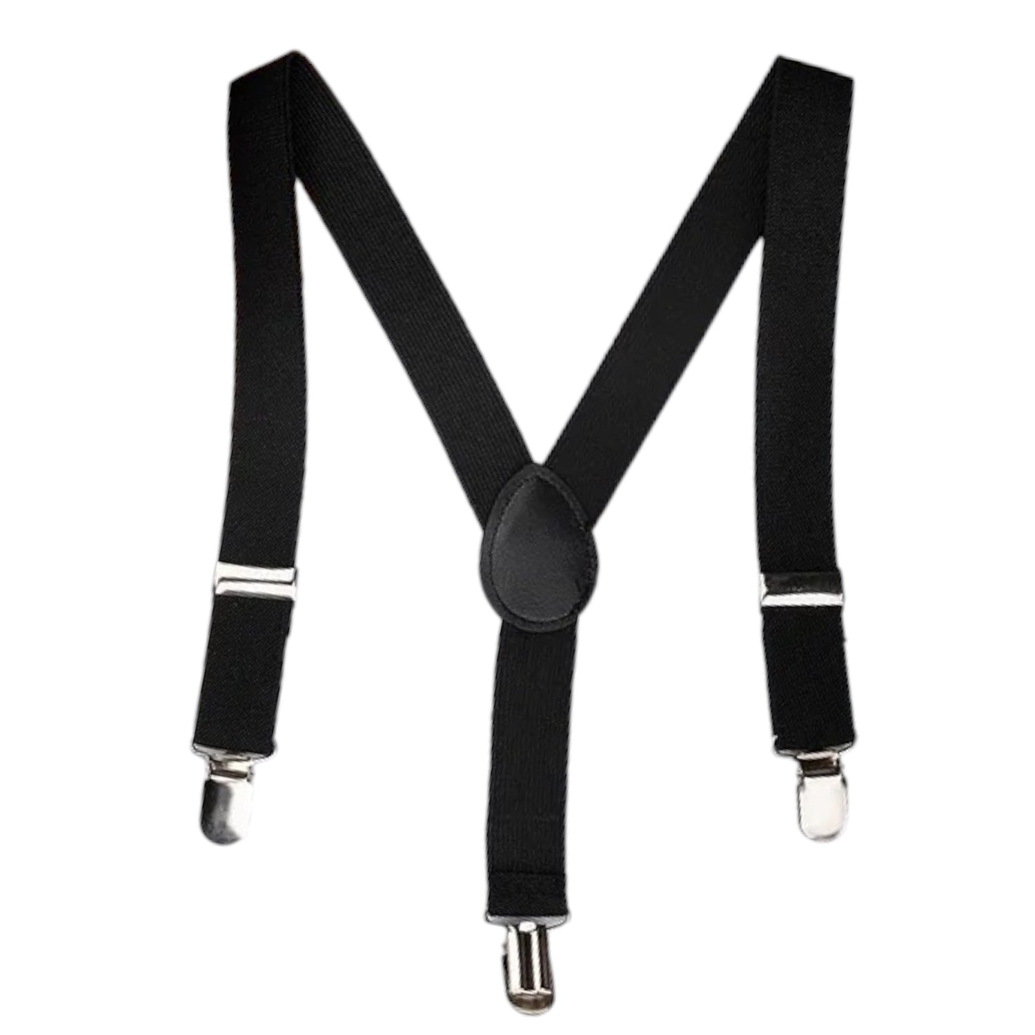 Mens Black Cotton Elastane Suspenders