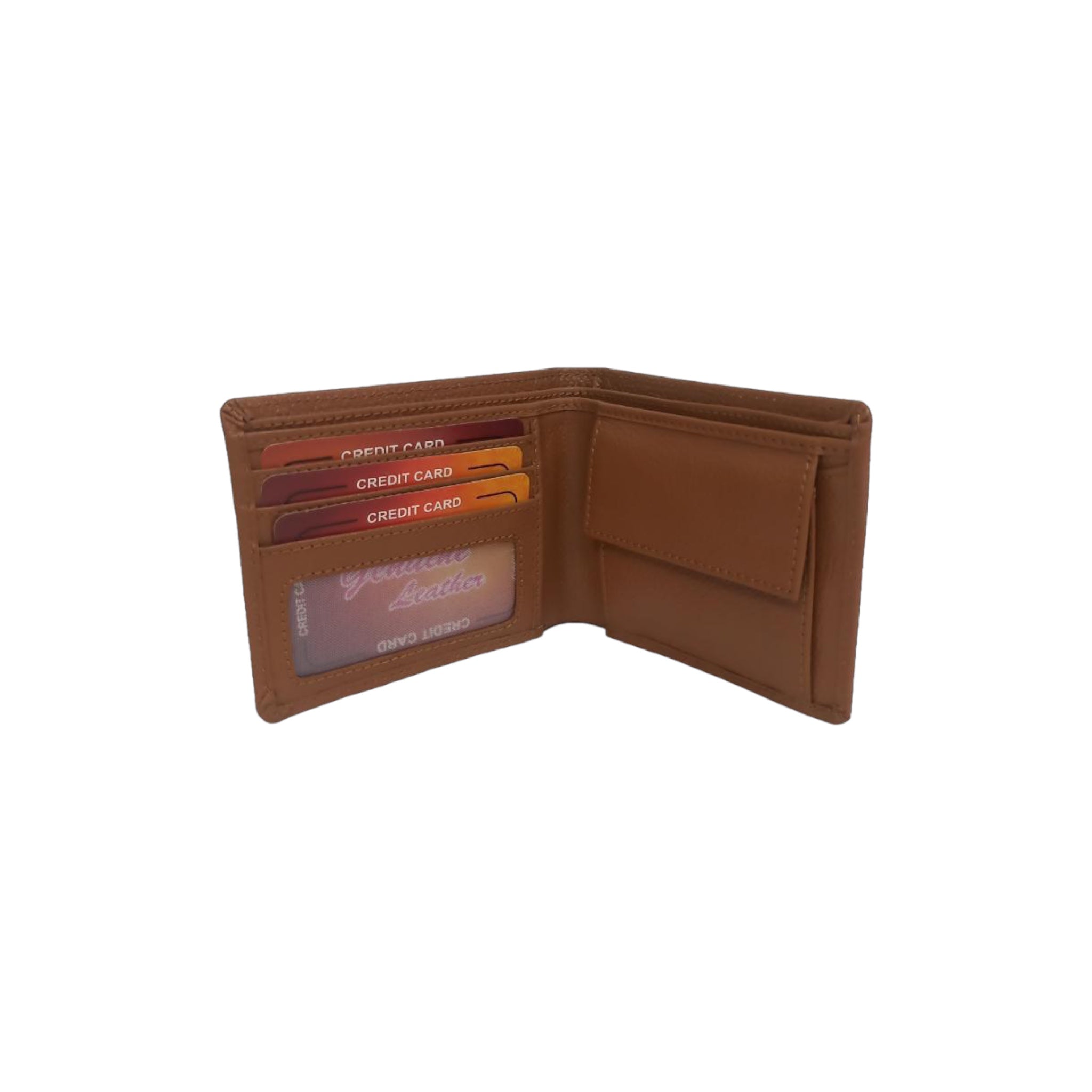 Mens Bifold leather wallet with coin pocket