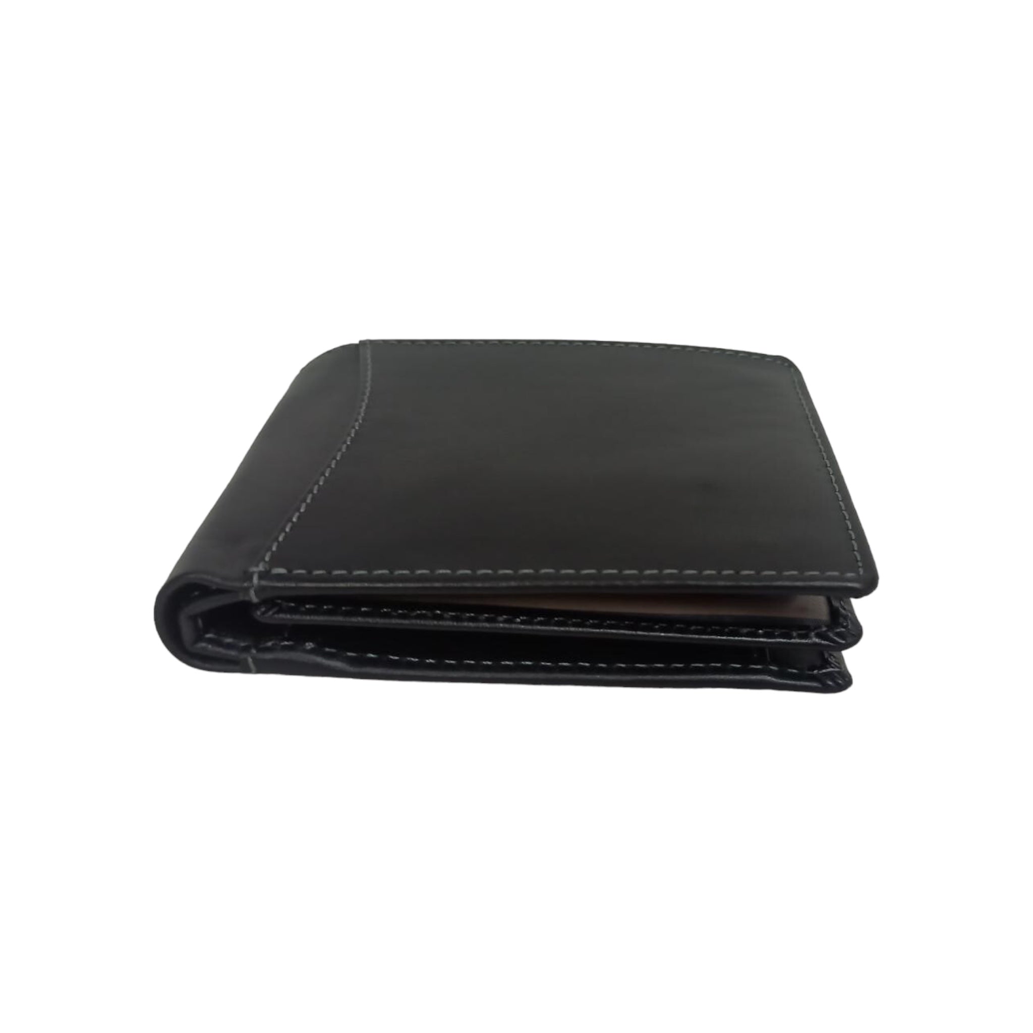 Black Men Wallet with contrast stitch