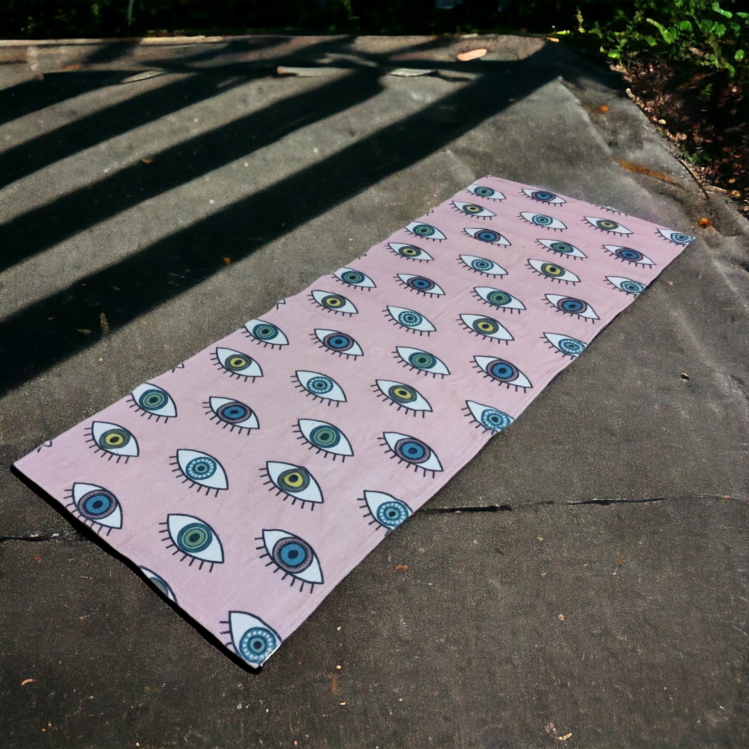 Pink Eye Print Eco-Friendly Yoga Mat
