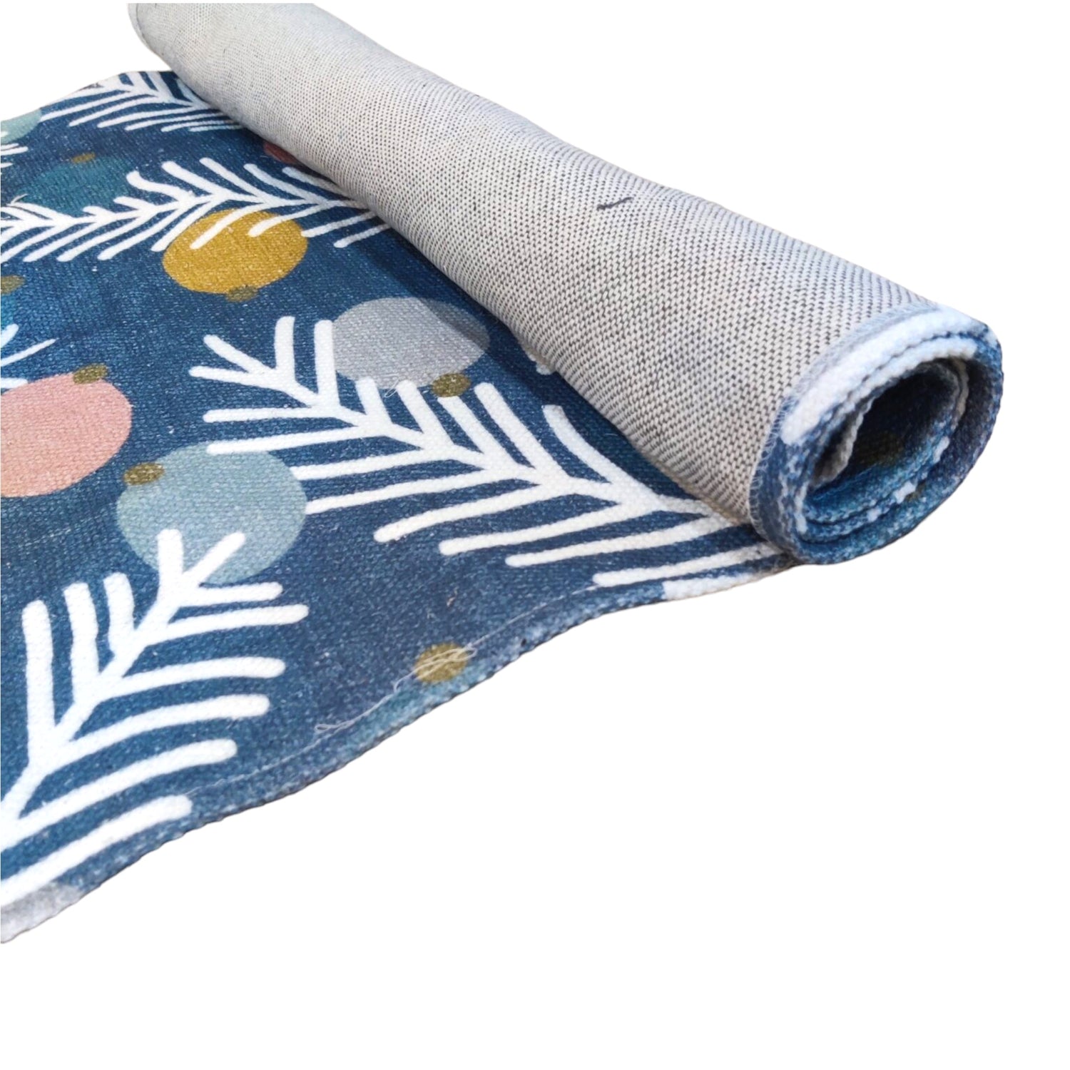 Handloom Cotton Blue Eco-Friendly Yoga Mat