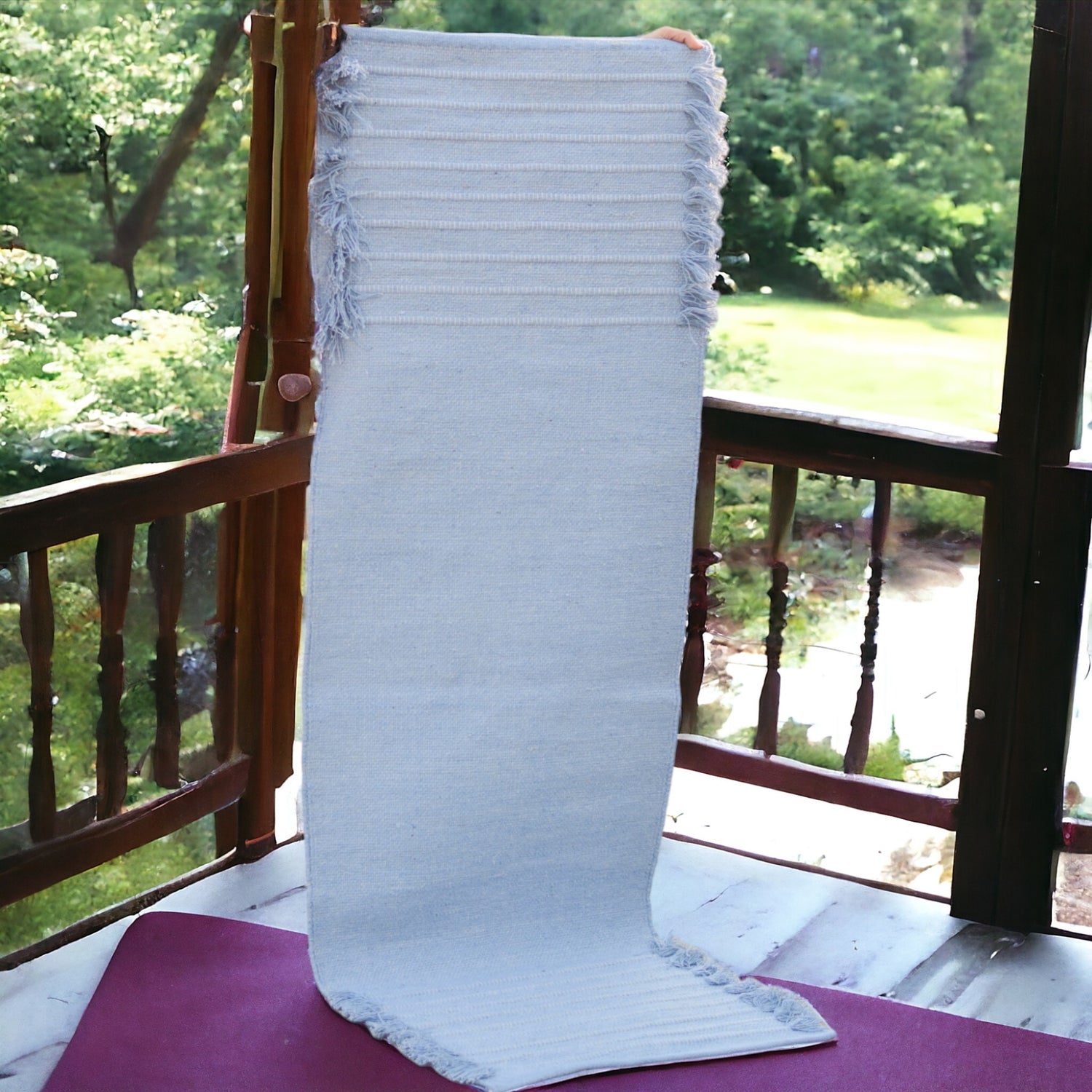 Cotton Handloom Solid Colour Eco-Friendly Yoga Mat