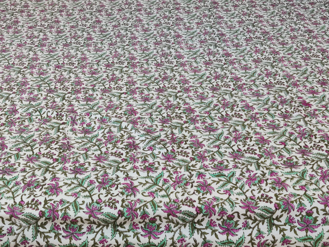 Pure Cotton Handmade Bloom Print Bedsheet