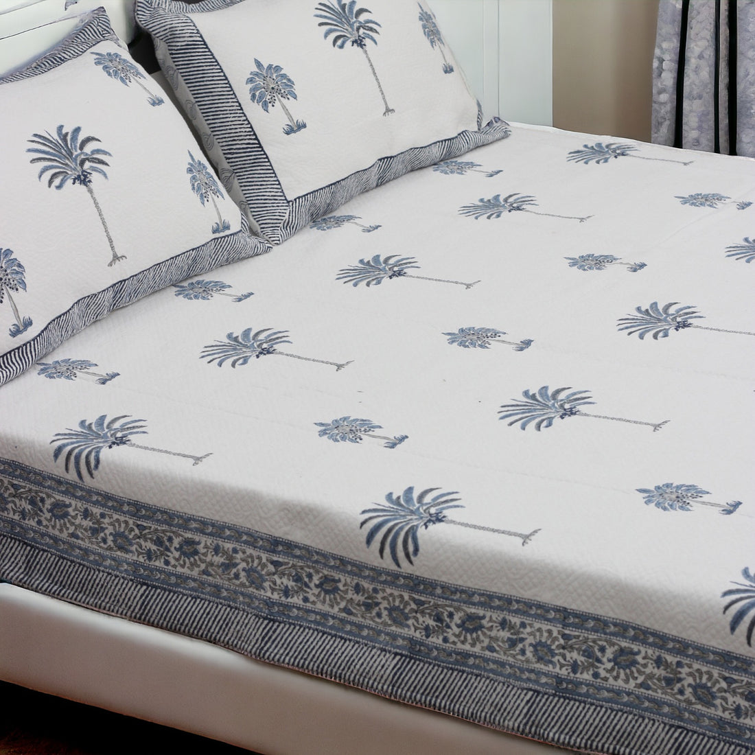 Palm Tree Cotton Jacquard Bedcovers