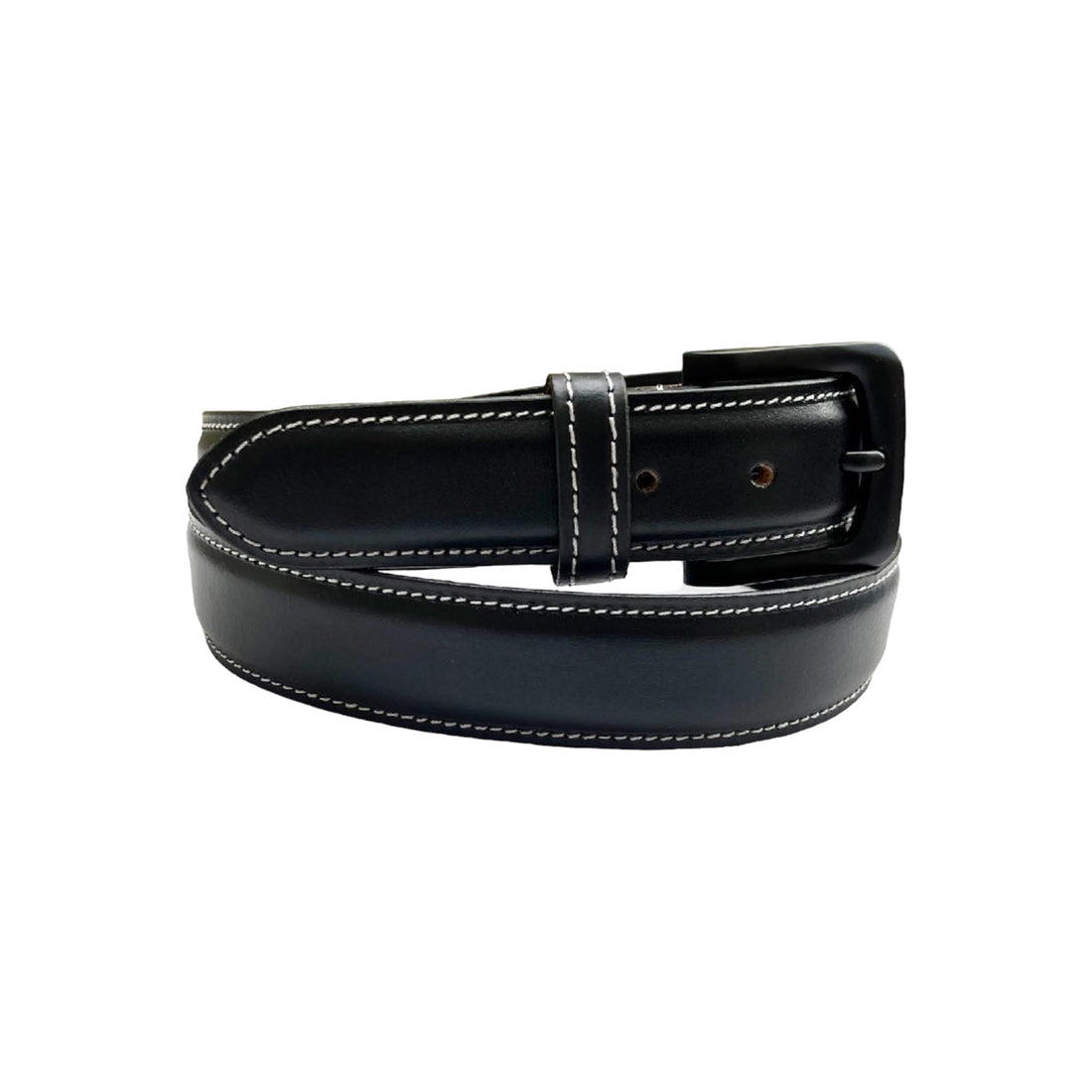 Mens Leather Contrast Stitch Belt