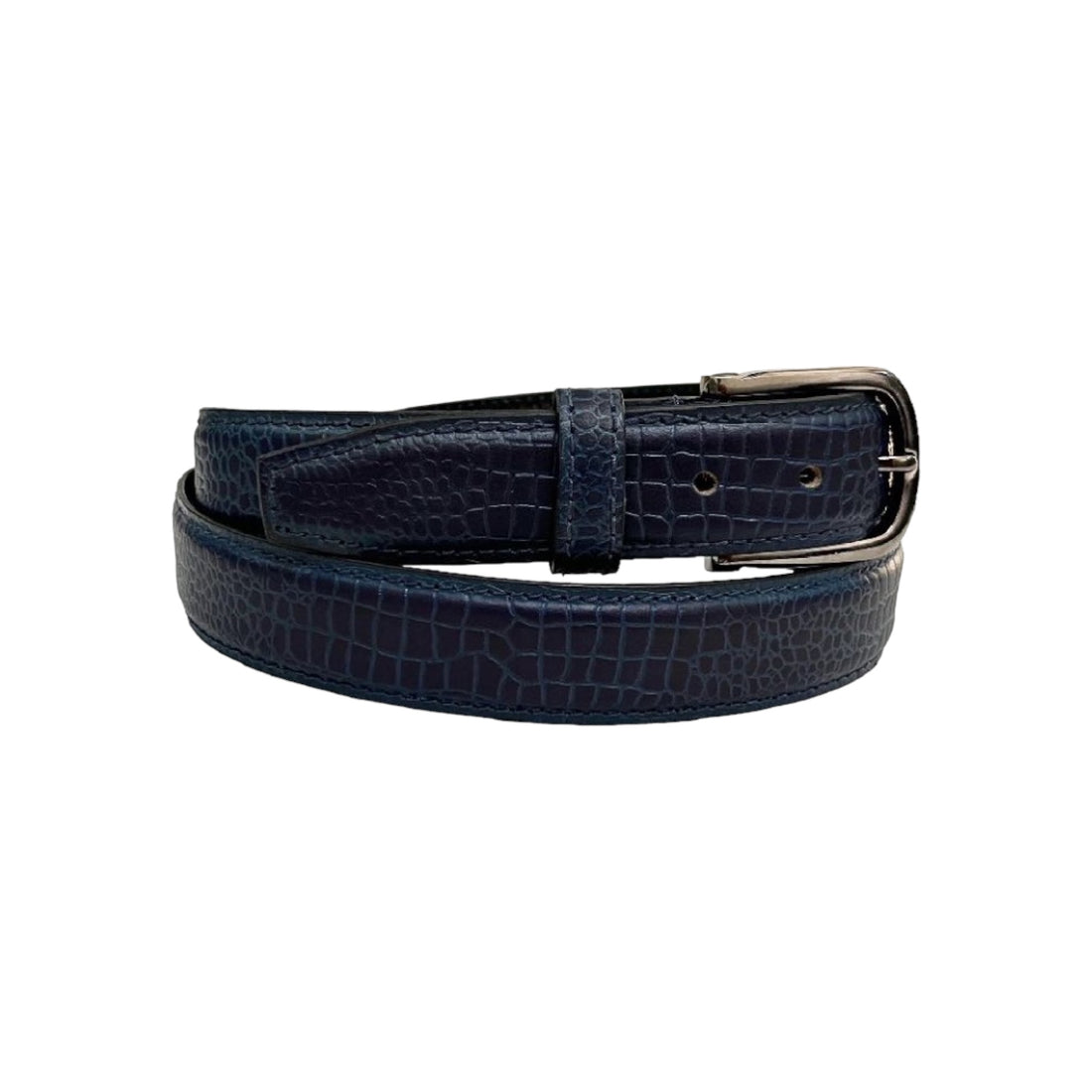 Mens leather Croco Print Finish belt.