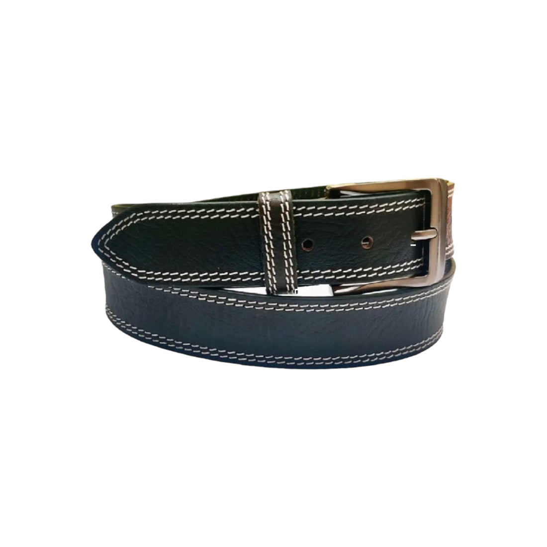 Mens Contrast Stitch Leather Belt