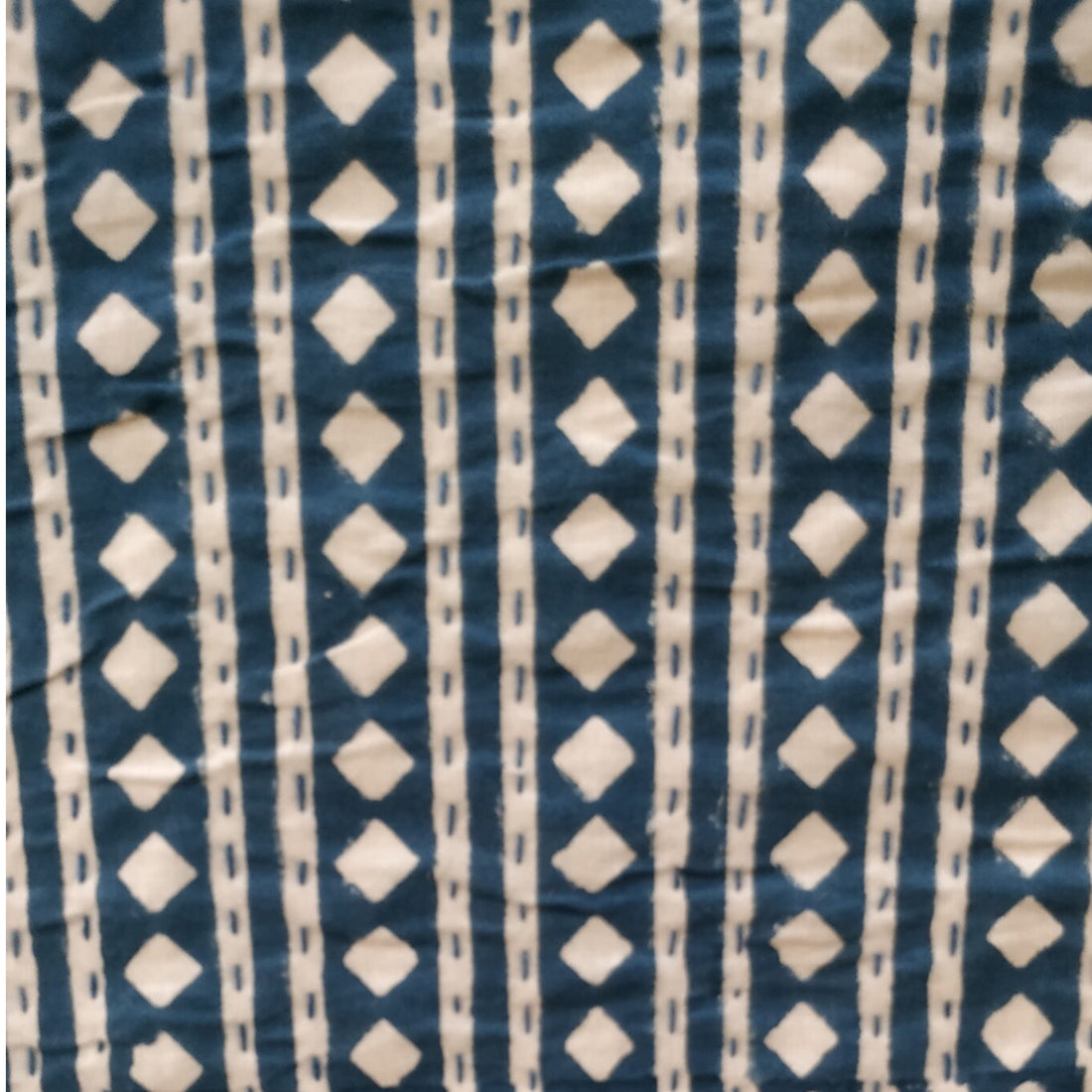 Blue Line Cotton Embroidered Kantha Blanket