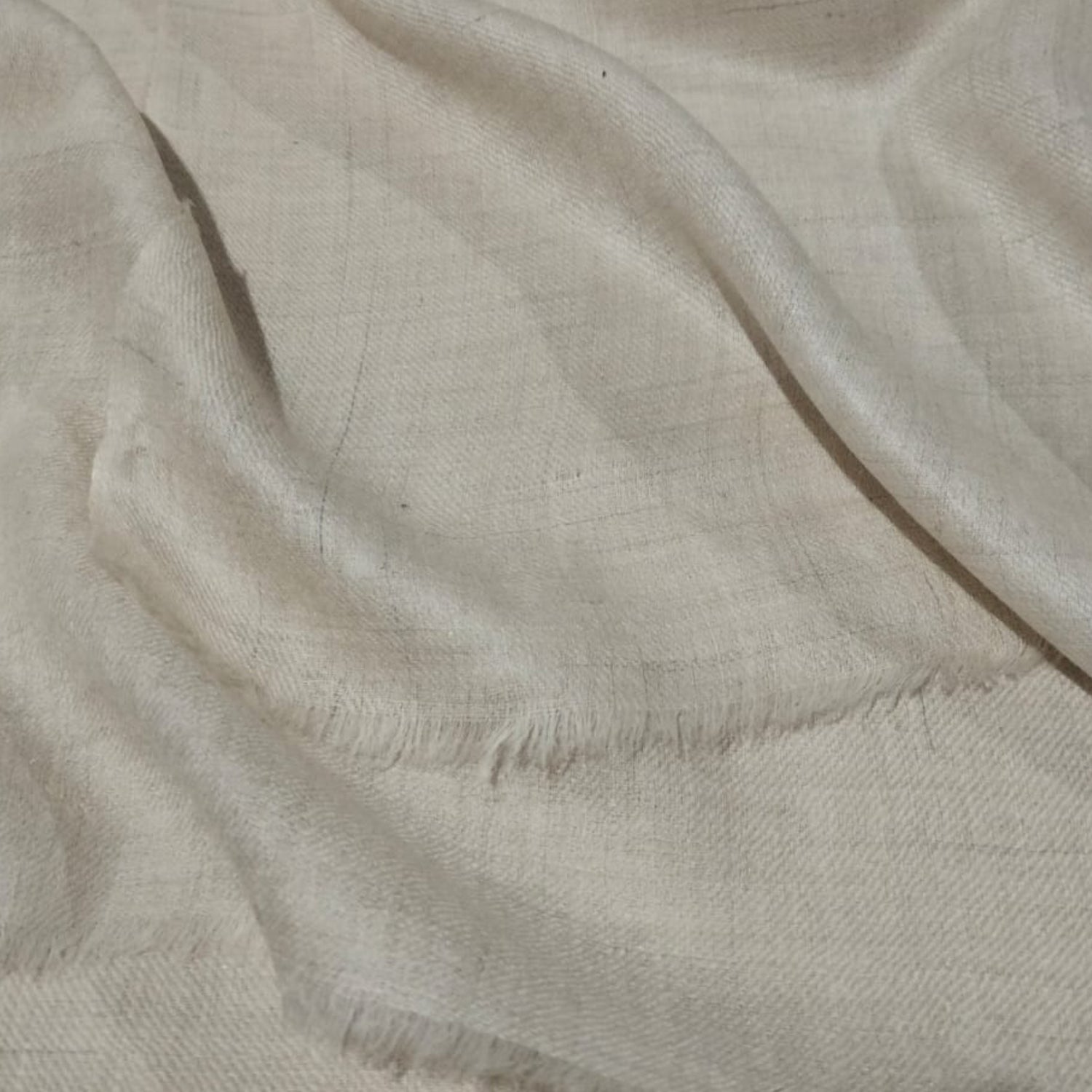 Handwoven Natural White Pashmina