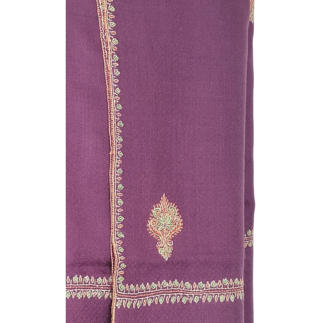 Hand Embroidered Purple Pashmina