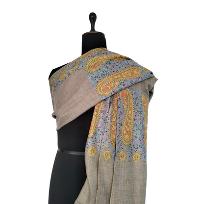 Handwoven Paisley Embroidered Pashmina