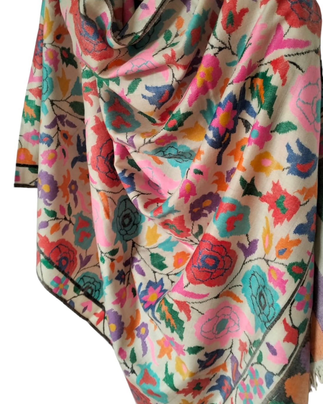 Colourful Floral Pashmina