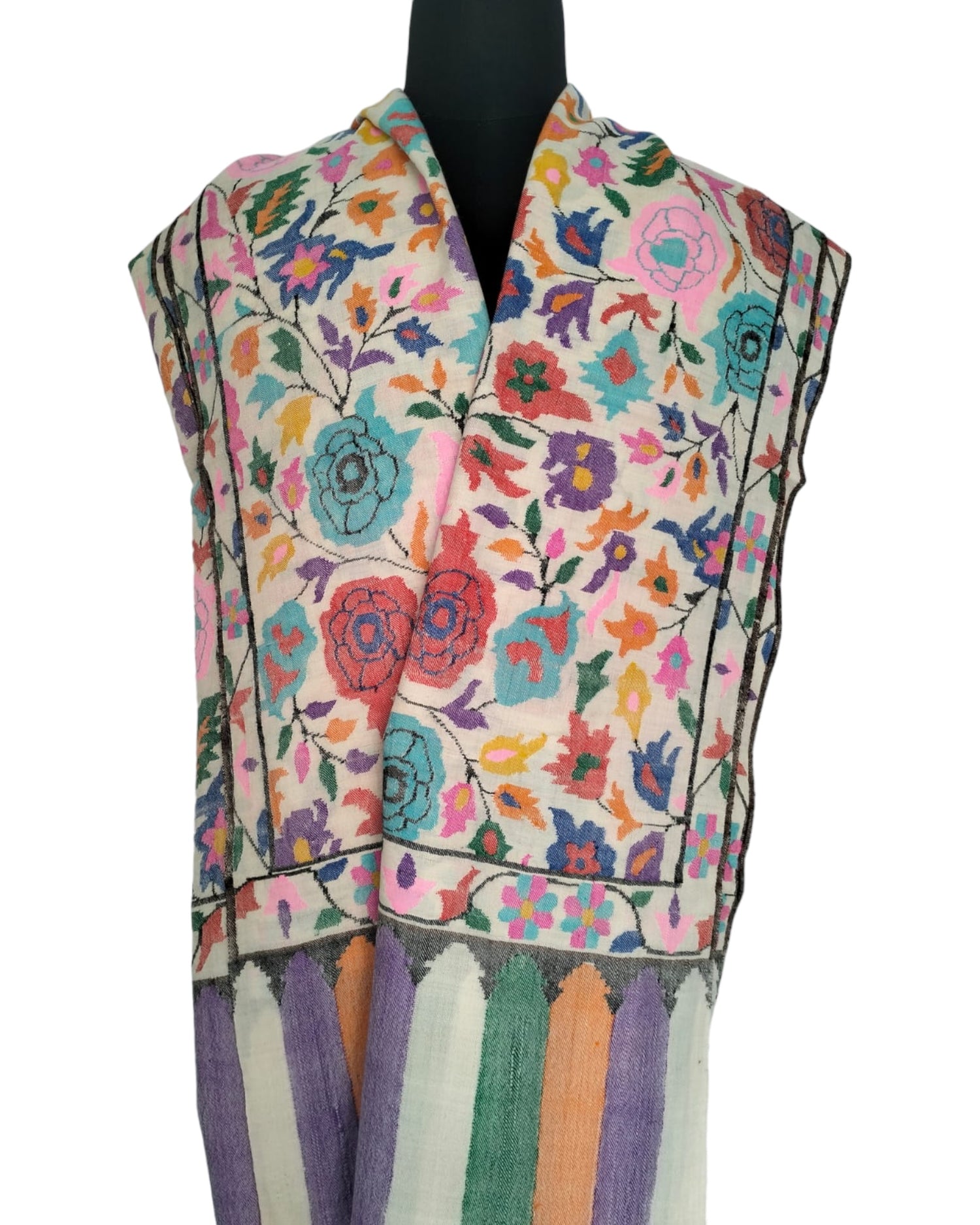 Colourful Floral Pashmina