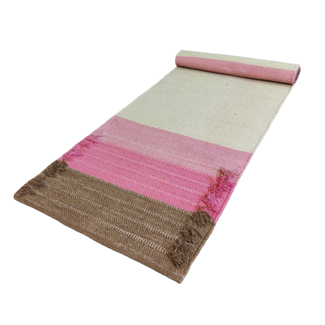 Cotton handloom Eco-Friendly Striped Pattern Yoga Mat