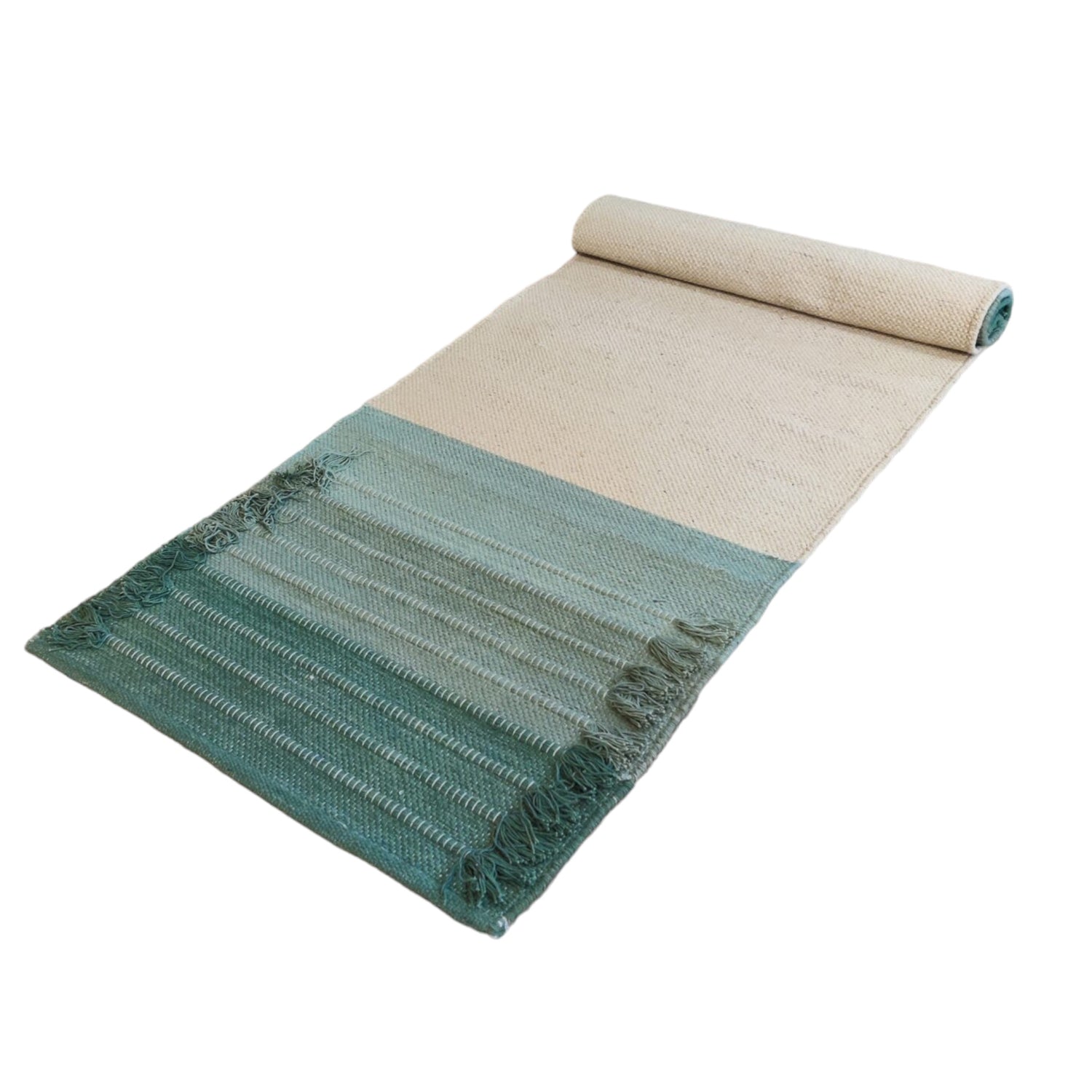 Cotton handloom Eco-Friendly Striped Pattern Yoga Mat