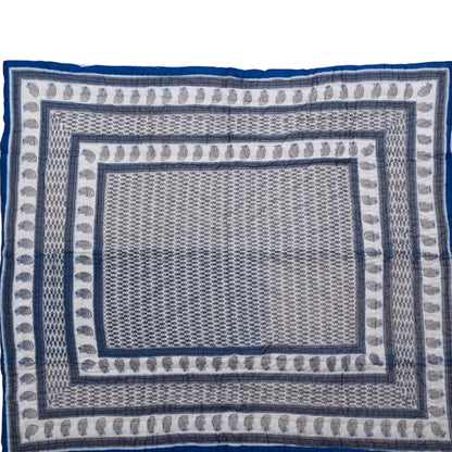 Cotton Digital Blue Printed Lightweight Quilt